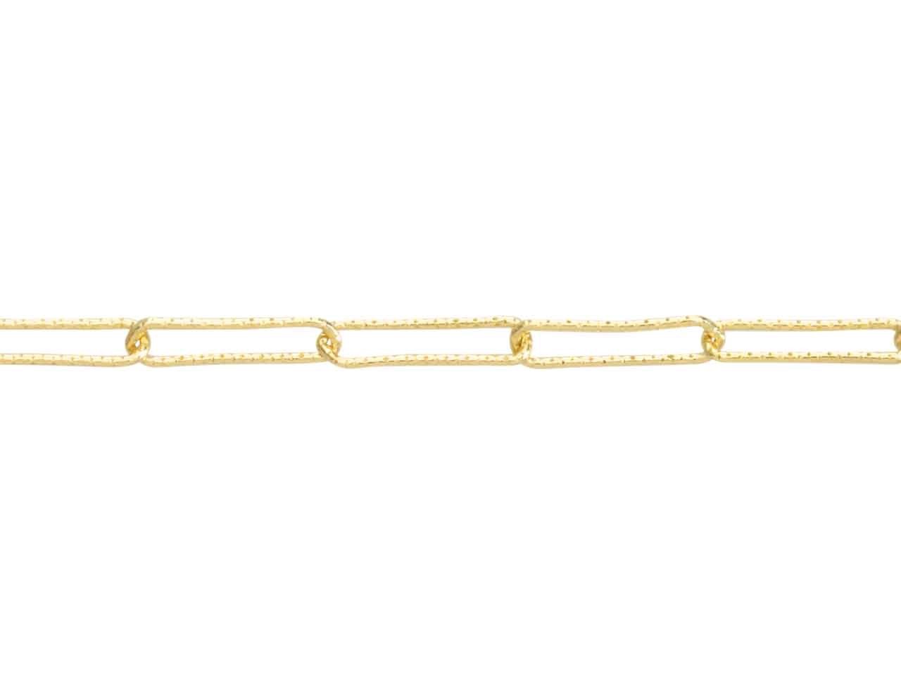 100% Genuine 9k Solid Yellow Gold Long Link Paperclip Chain 70cm. Brand New