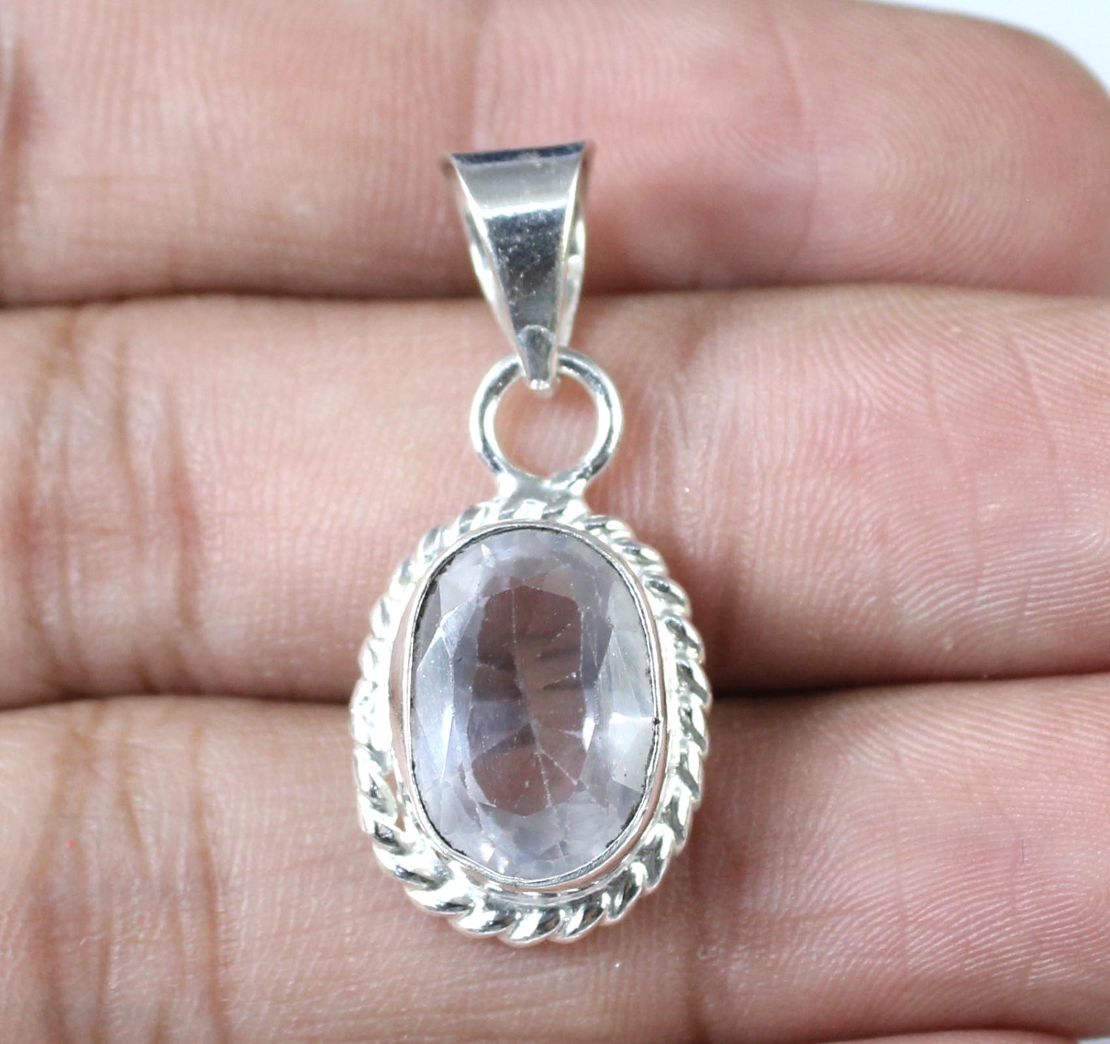 Russian Natural Phenakite 9.35 Ct Oval Gemstone Certified Pendant Free Shipping