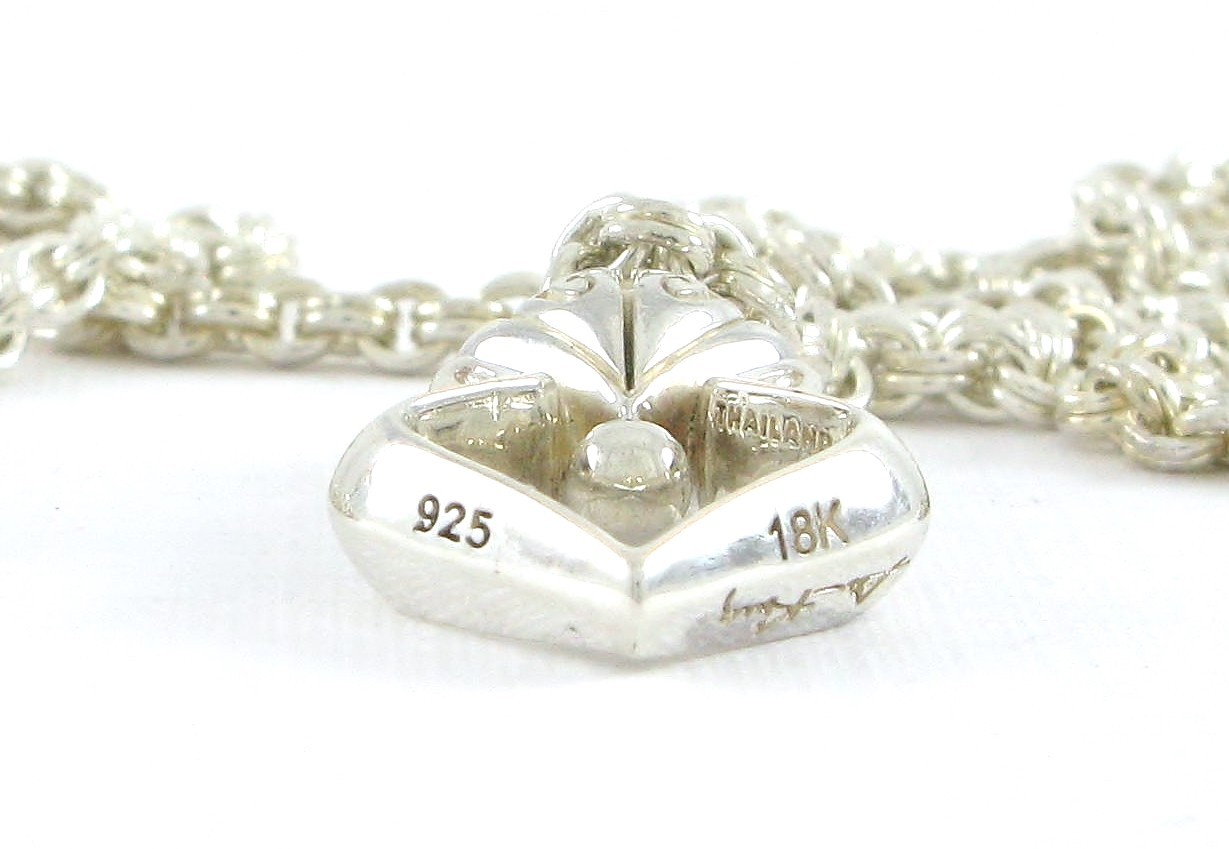 Ann King Sterling Silver 925 18K YG Double Cable Link Chain 18” Toggle Necklace