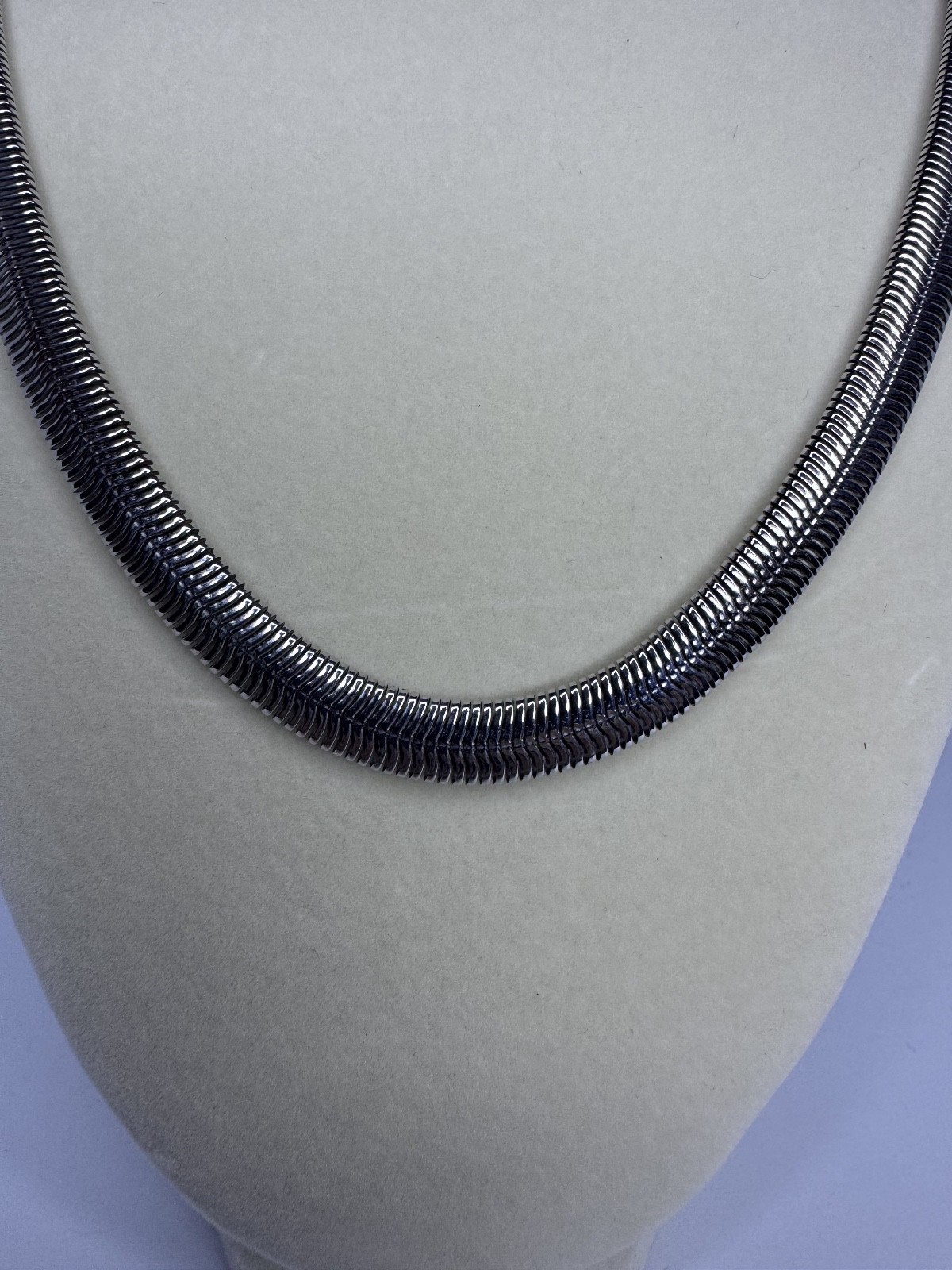 Italy 925 Sterling Silver 8mm Snake Chain Necklace 20.5″ 25g Heavy Unisex