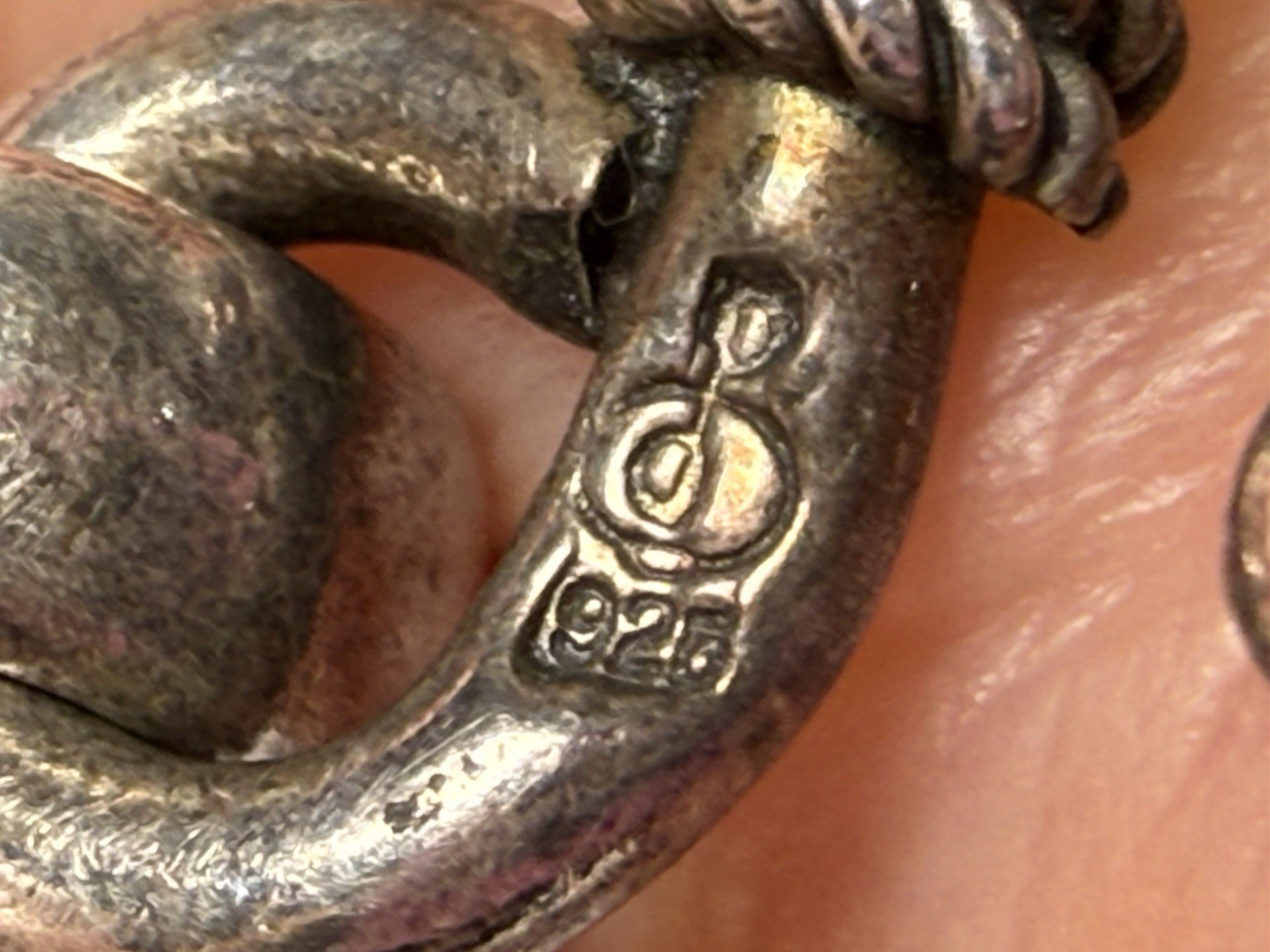VTG Sterling Silver 17” Necklace Rajasthan India Tribal 15mm Bohemian