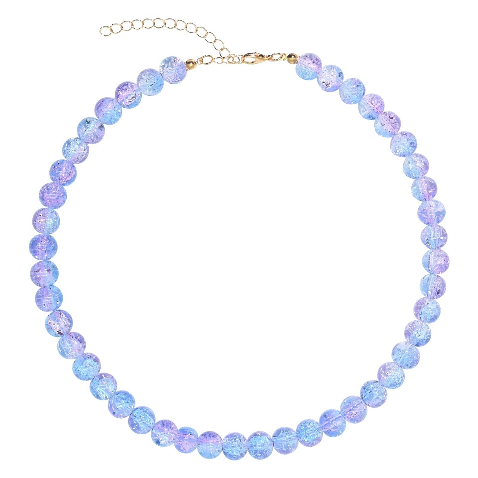 Colorful Mood Choker Baroque Bead Imitation Pearls Necklace, Women, Adults – 05