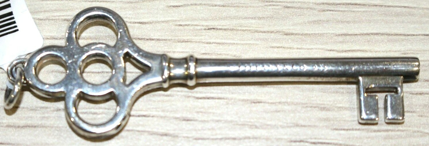 TIFFANY & CO Sterling Silver 925 Large Key Pendant-Very Good Condition&Authentic