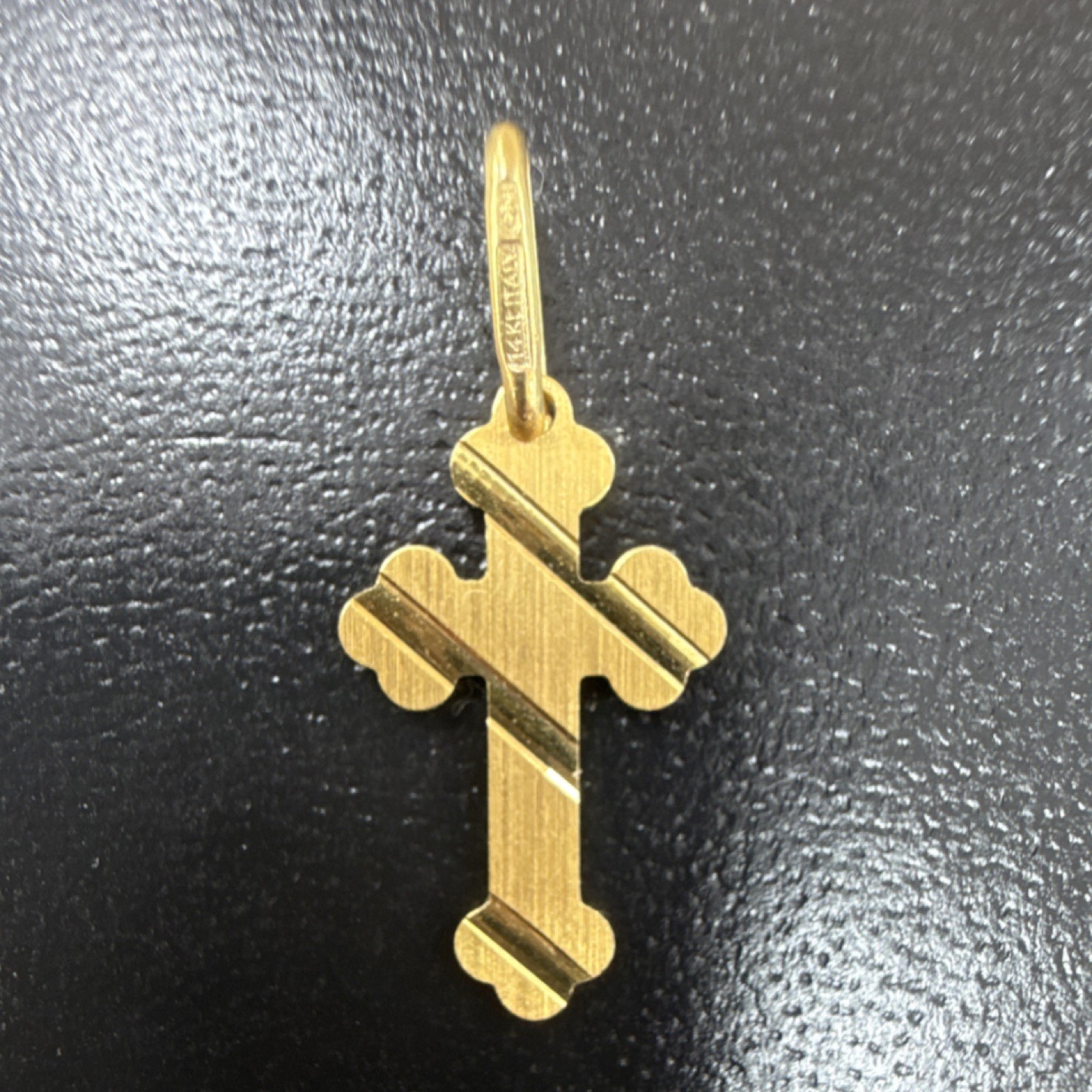 Yellow Gold 14k 1.00 gm cross pendant charm religious gold material cross shape