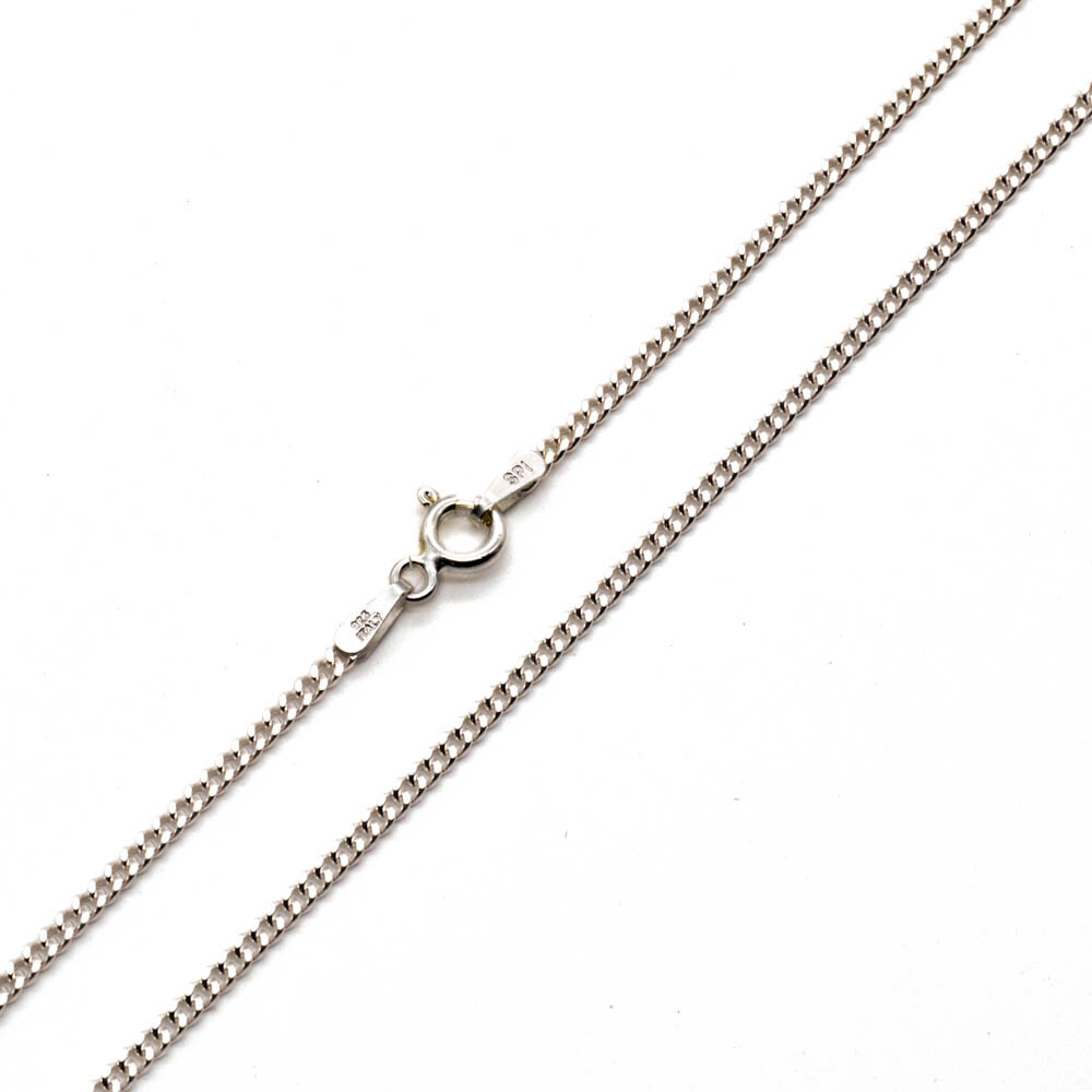 925 Sterling Silver 1.7mm Curb Cuban Chain Necklace Italy All Sizes Mens Womens
