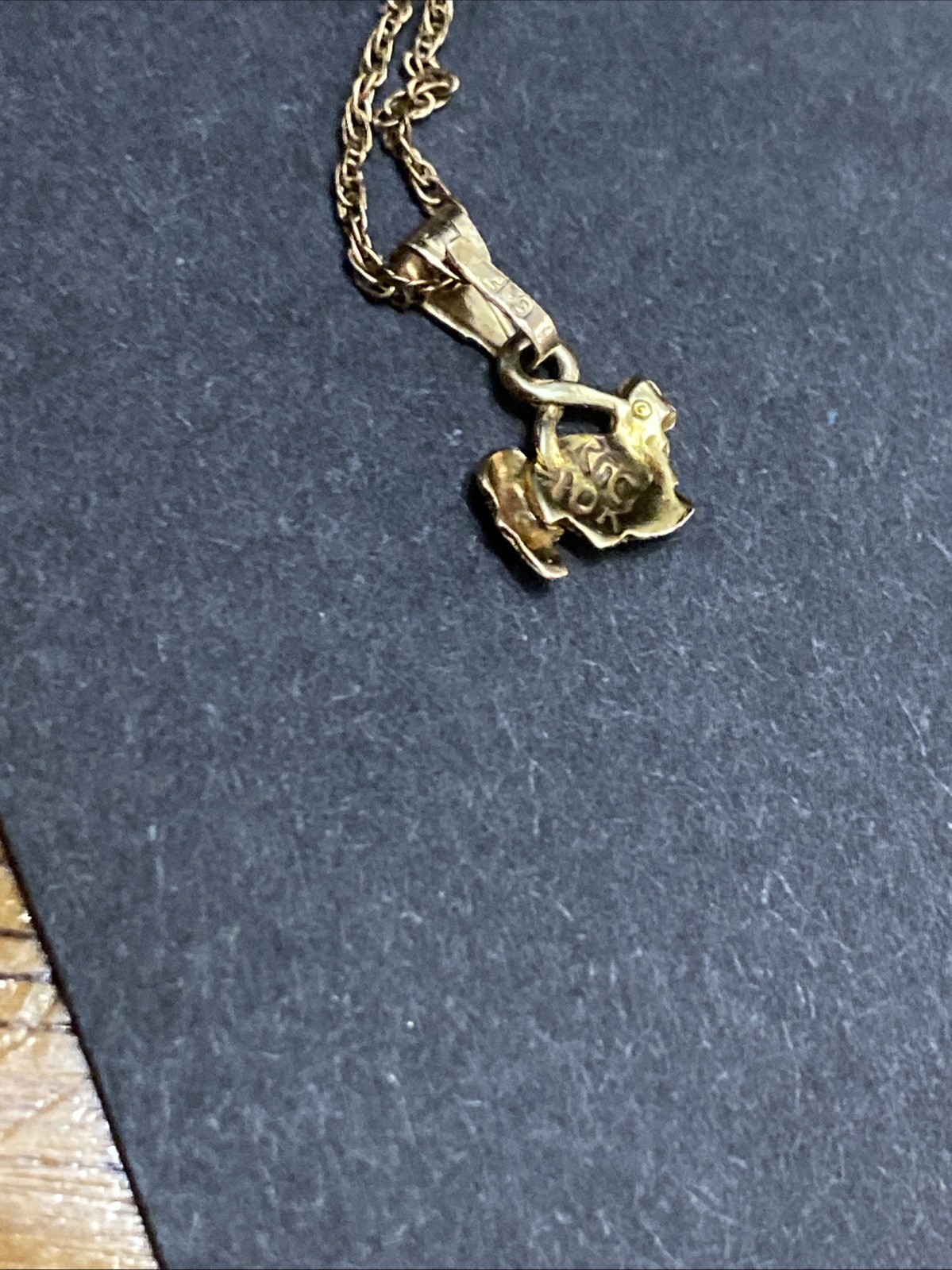 Petite Vtg RCG Black Hills Gold 10&12K solid gold Pendent With 14k GF Chain