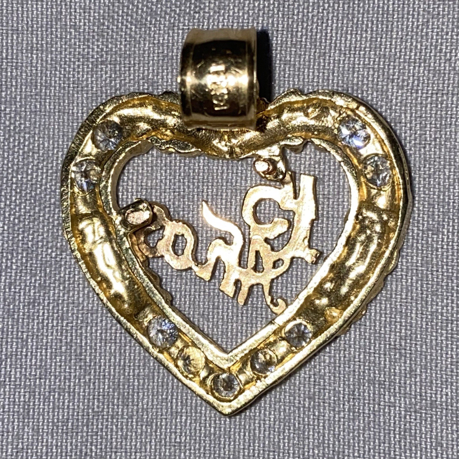 14K Gold & Rose Gold 15 Birthday Heart Pendant Quinceañera