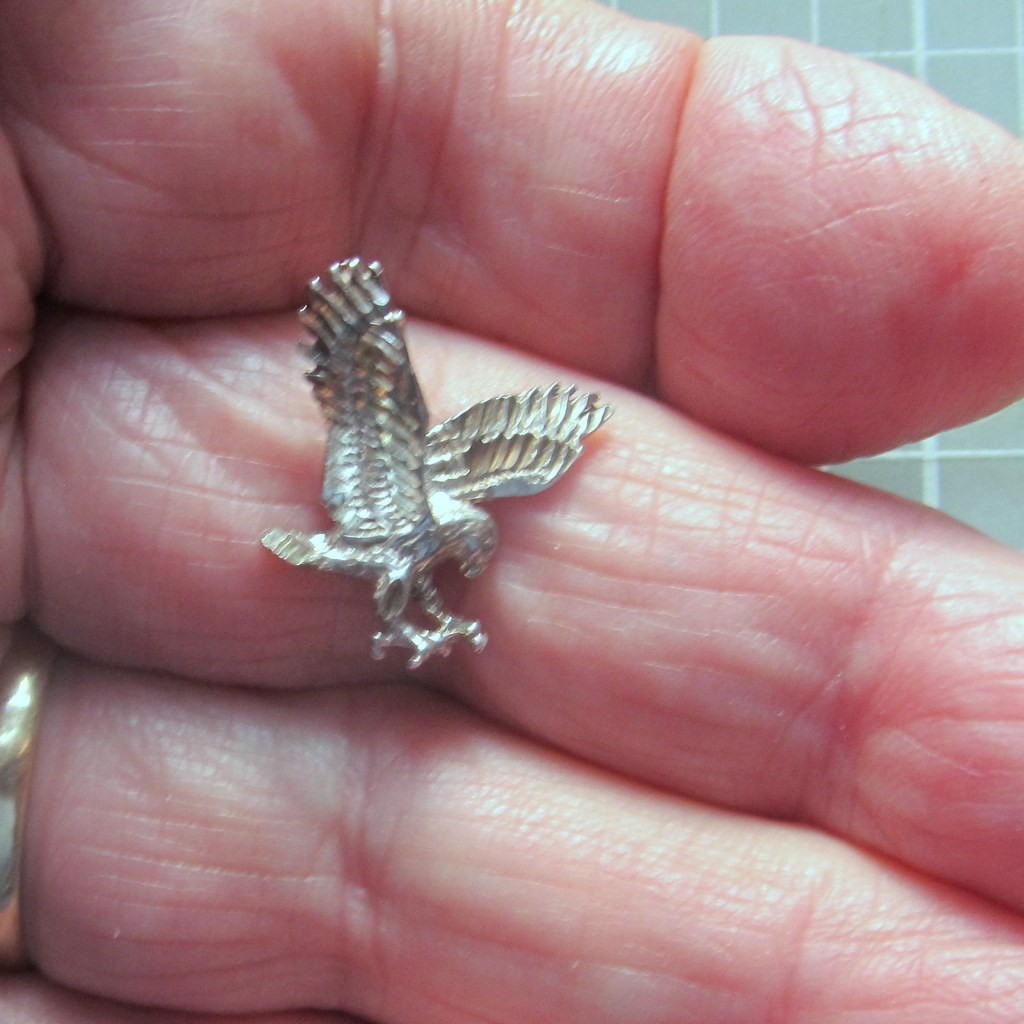 CLAWED EAGLE Sterling Slver Pendant/Charm Dime Size Unbranded
