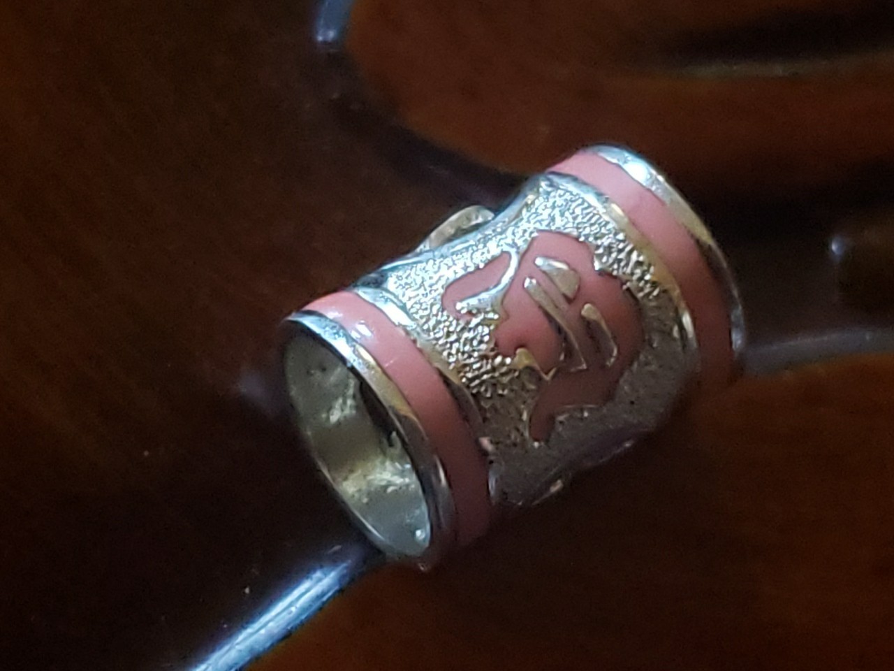 Hawaiian Baby Silver Initial Pendant Enamel 8mm X 6mm Slide Blue Or Pink Letter