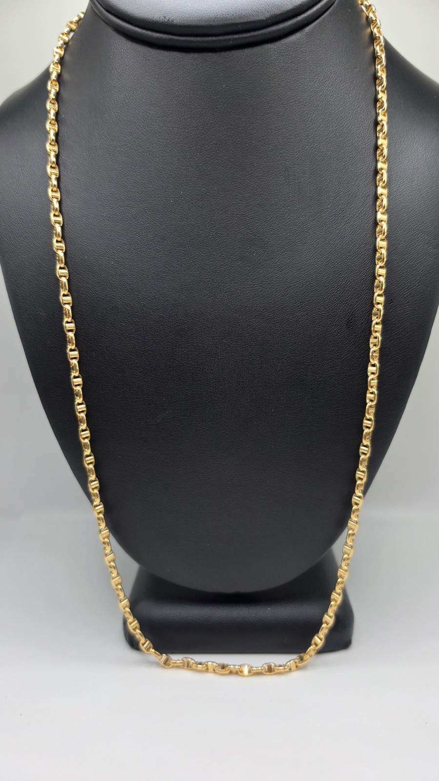18K Yellow Gold Mariner Link Chain Necklace 65 cm 10.80g Lobster Clasp