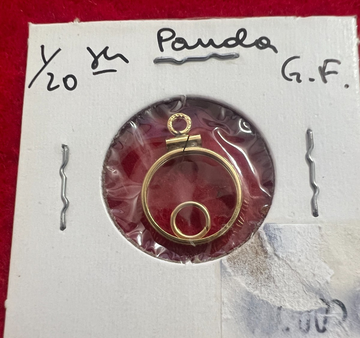 12kt Gold filled Coin Bezel 1/20 Panda