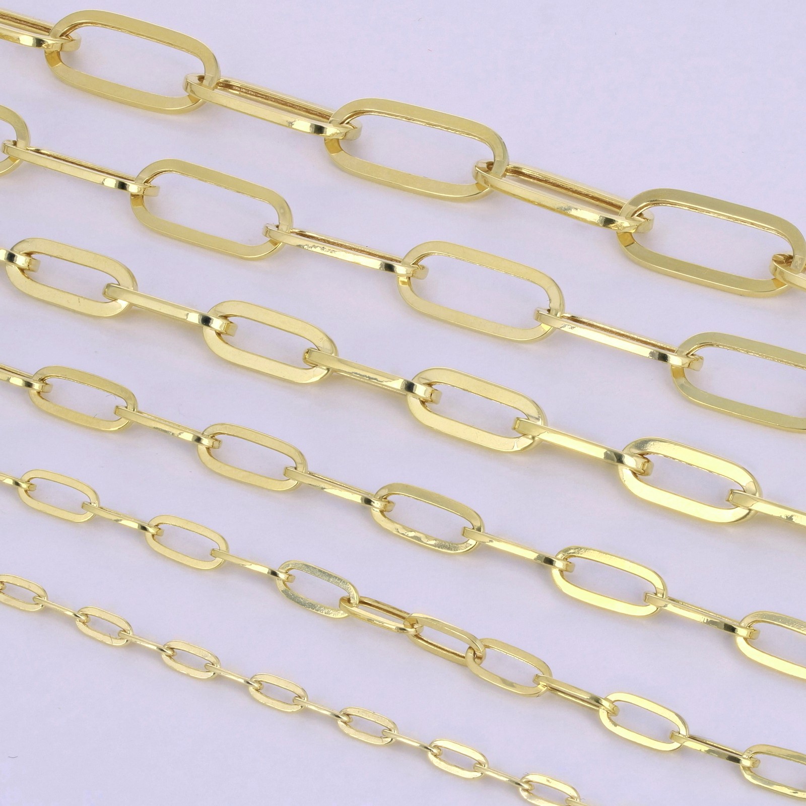10k Yellow Gold Paperclip 2mm-7mm Chain Cable Rolo Bracelet Mens Womens 7″ – 8″