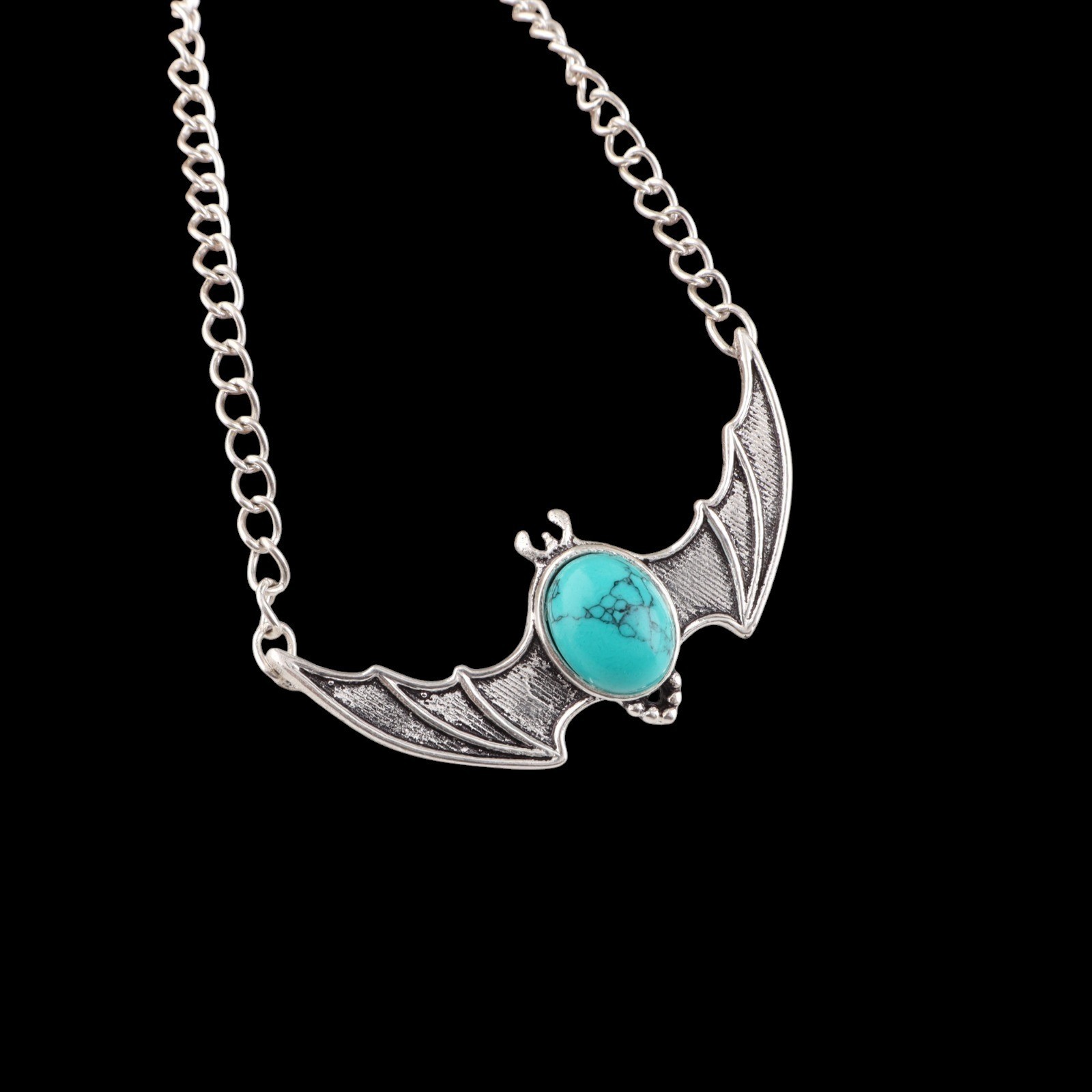 Bohemian Charm Pendant 925 Silver Oval Natural Turquoise Stones