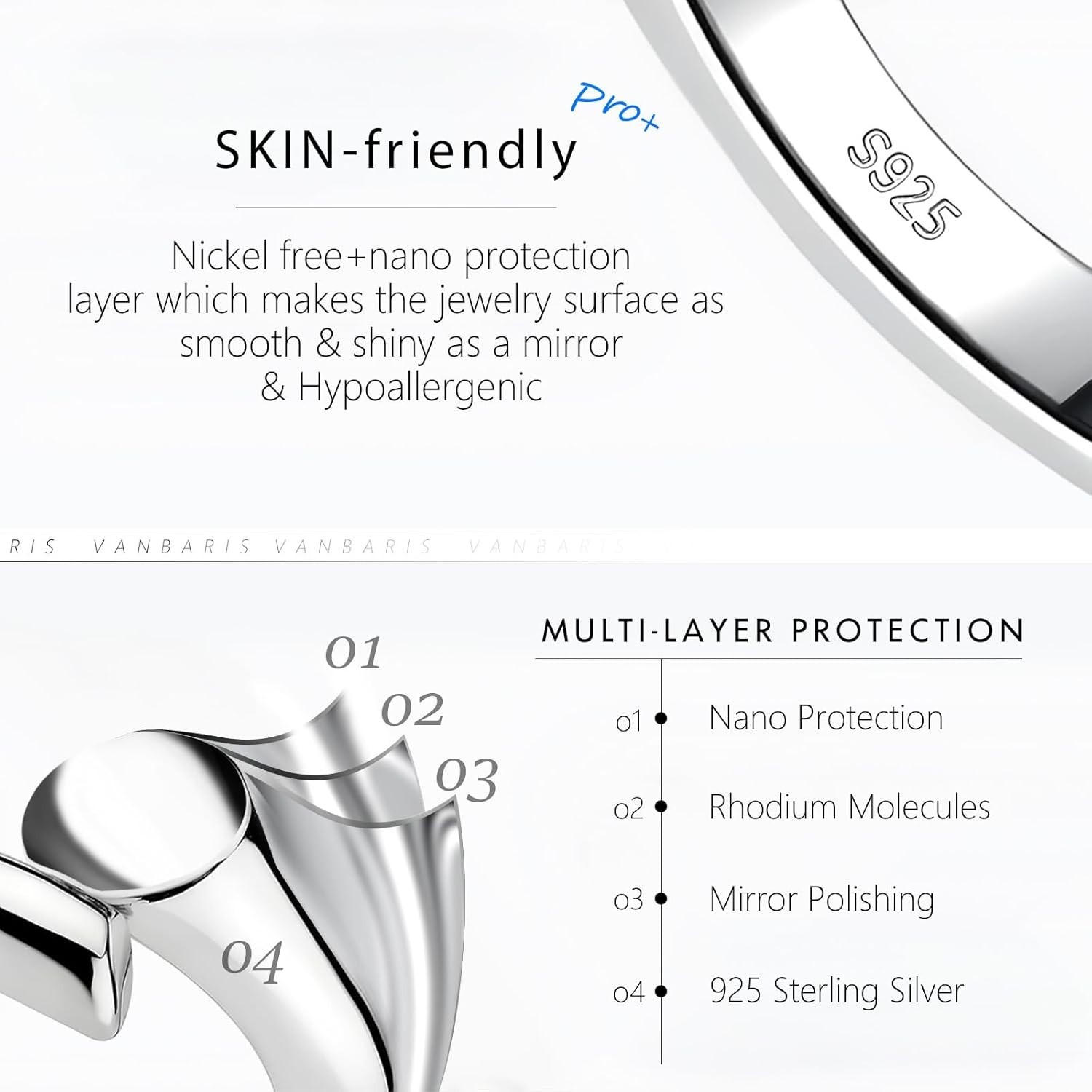 Sterling Silver Necklace Extenders for Women Silver Chain Extension Bracelet Ext
