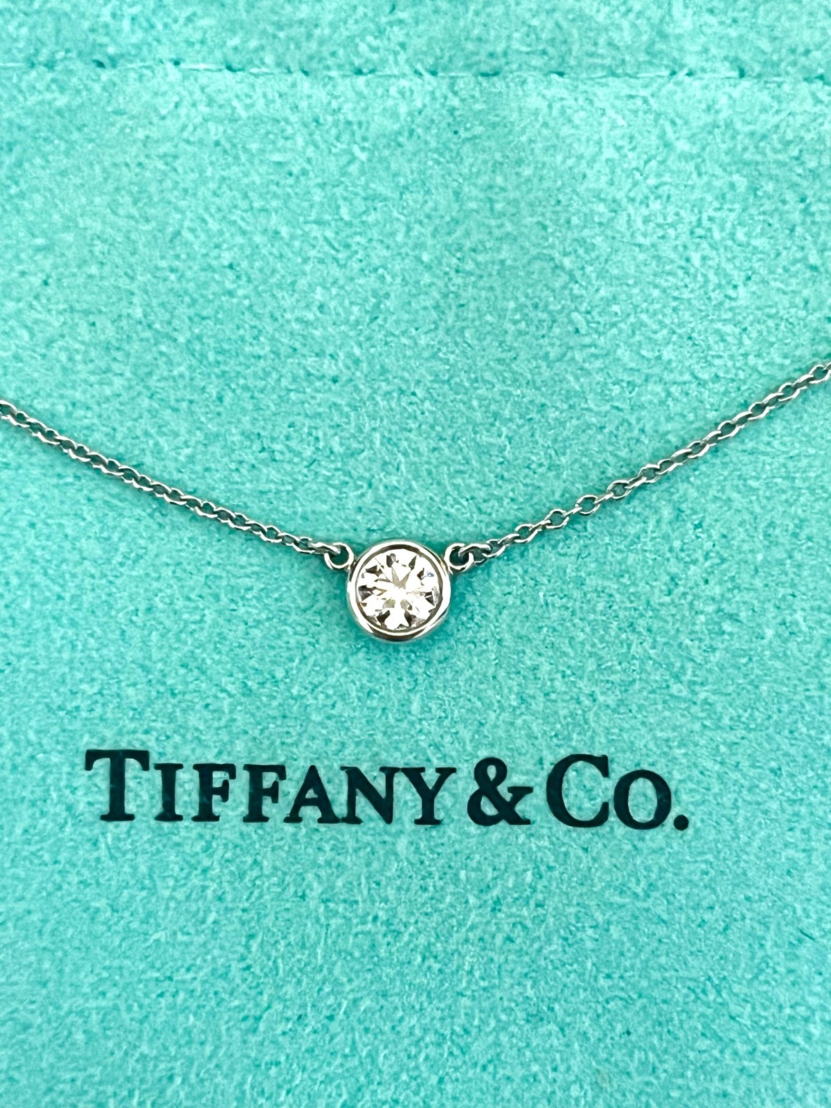 Tiffany & Co. VS1 “Diamond By The Yard” Necklace. Original bag Included.