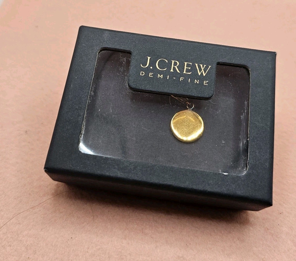 J crew 14k gold plated sterling silver small pendant original box
