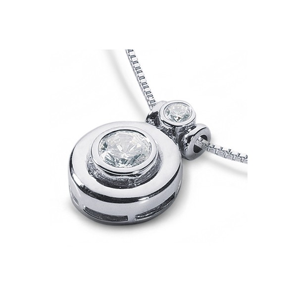 0.62ctw H/VS2 Round Cut Natural Earth Mined Certified Diamonds Platinum Pendant