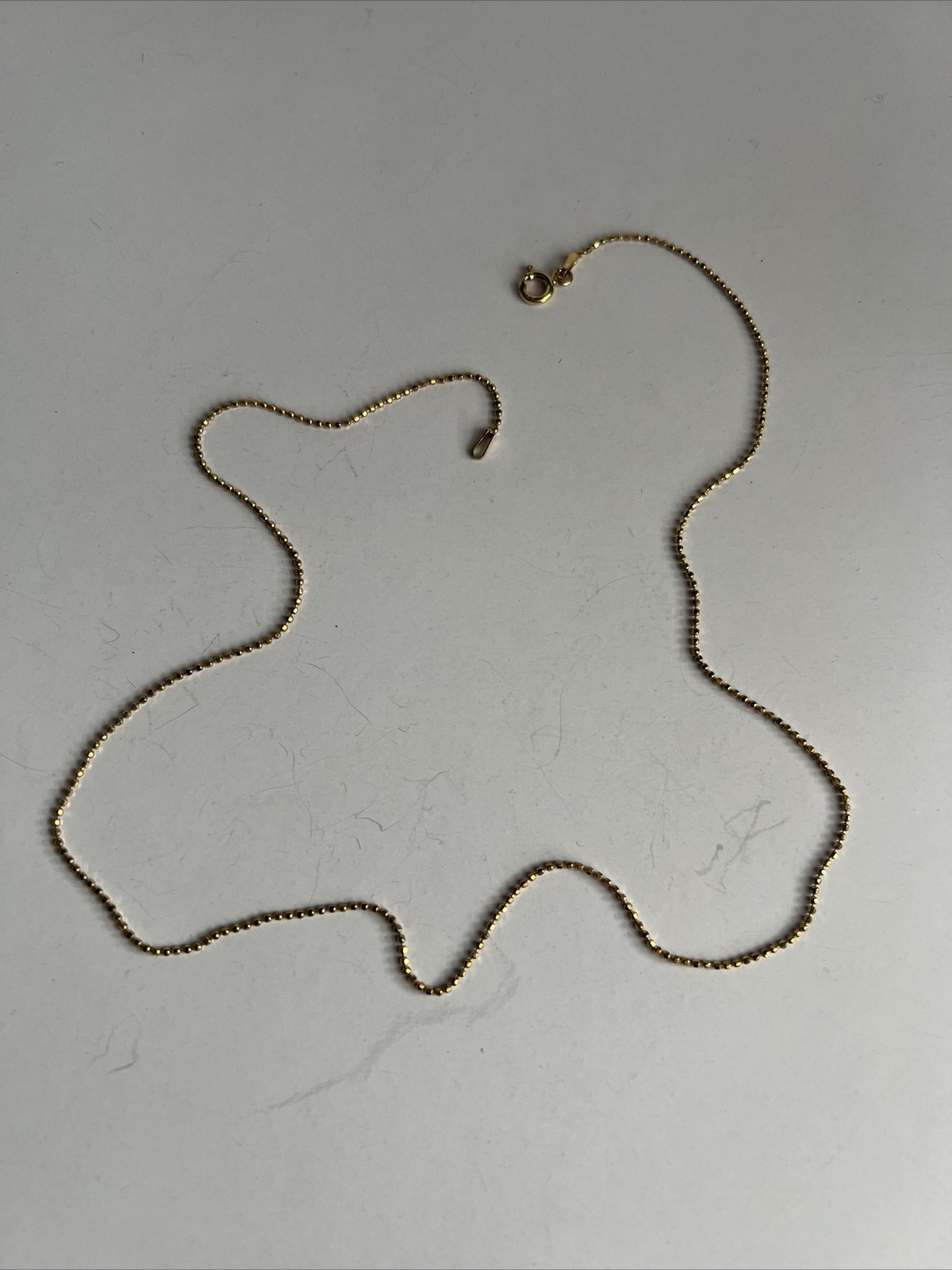18 Inch Gold Tone Sterling Silver Neck Chain (EB759)