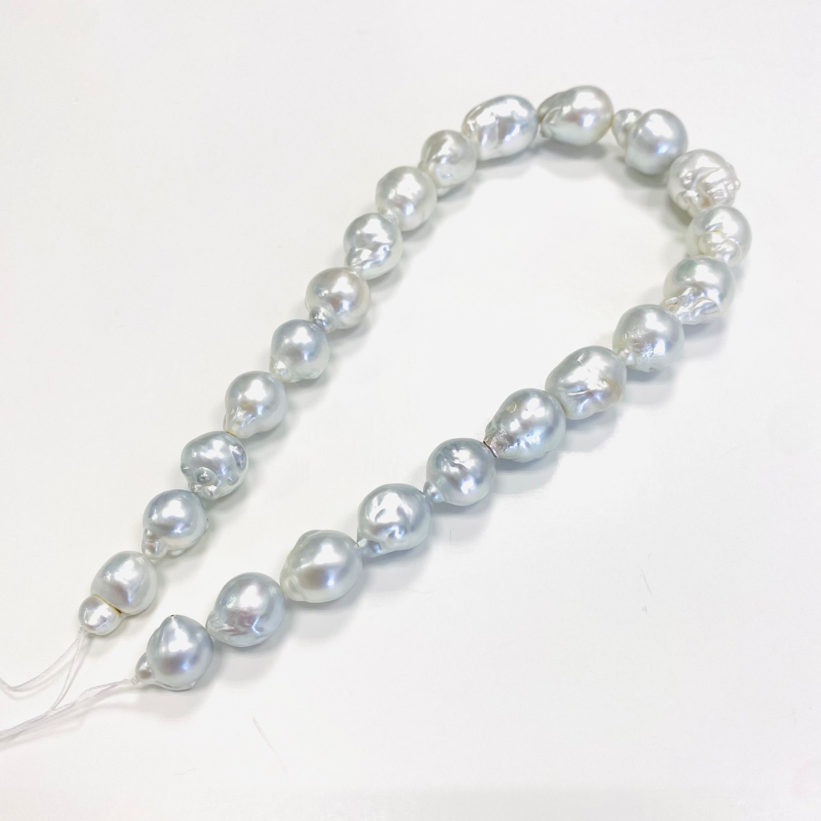 White South Sea Pearl Necklace Loose Strand 12mm to 19mm Large Baroque Pearls