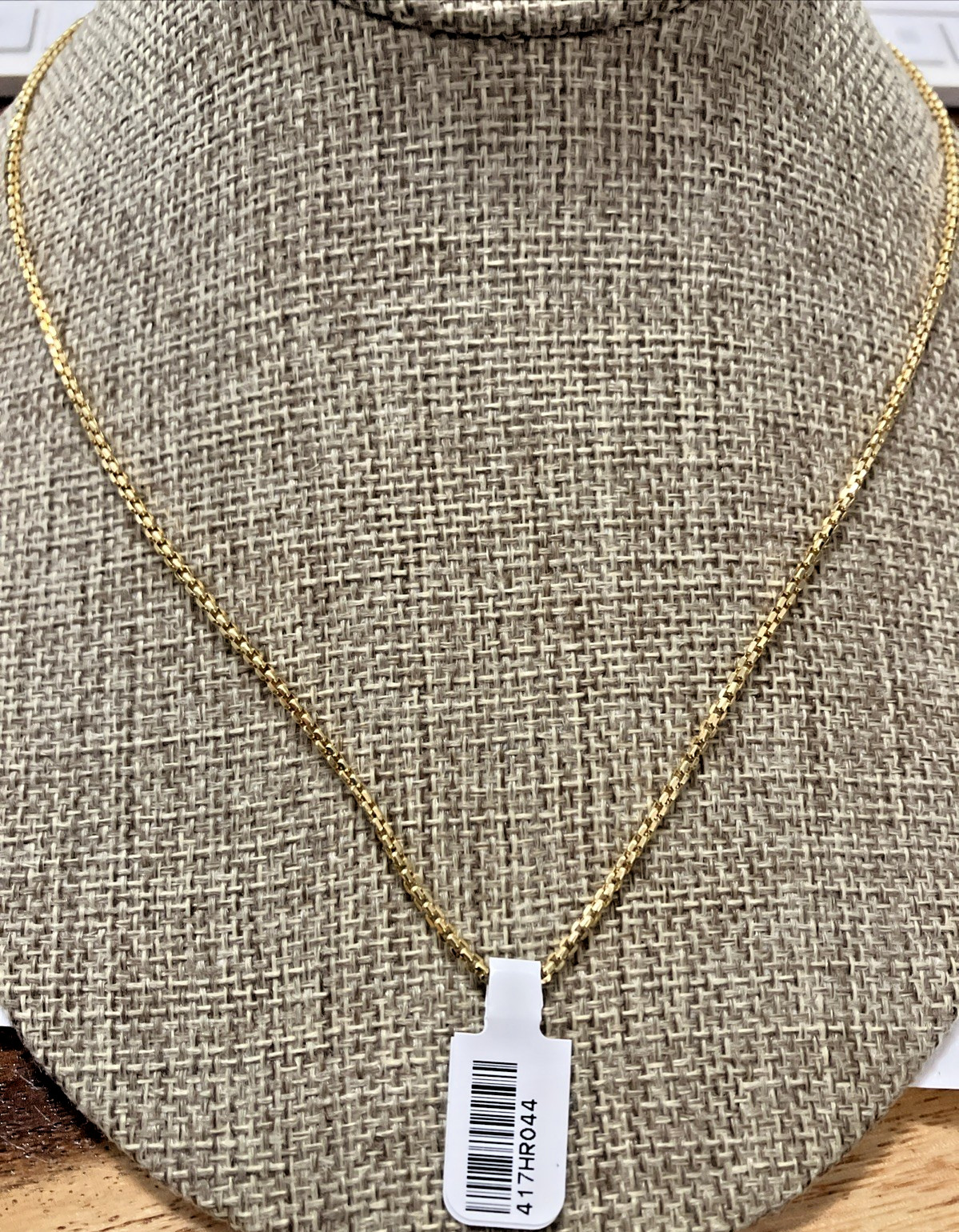 10k Real Gold Rounded Box Chain Semi-Solid 4.4Grams 1.9×1.5mm 22” Brand NWT 10K