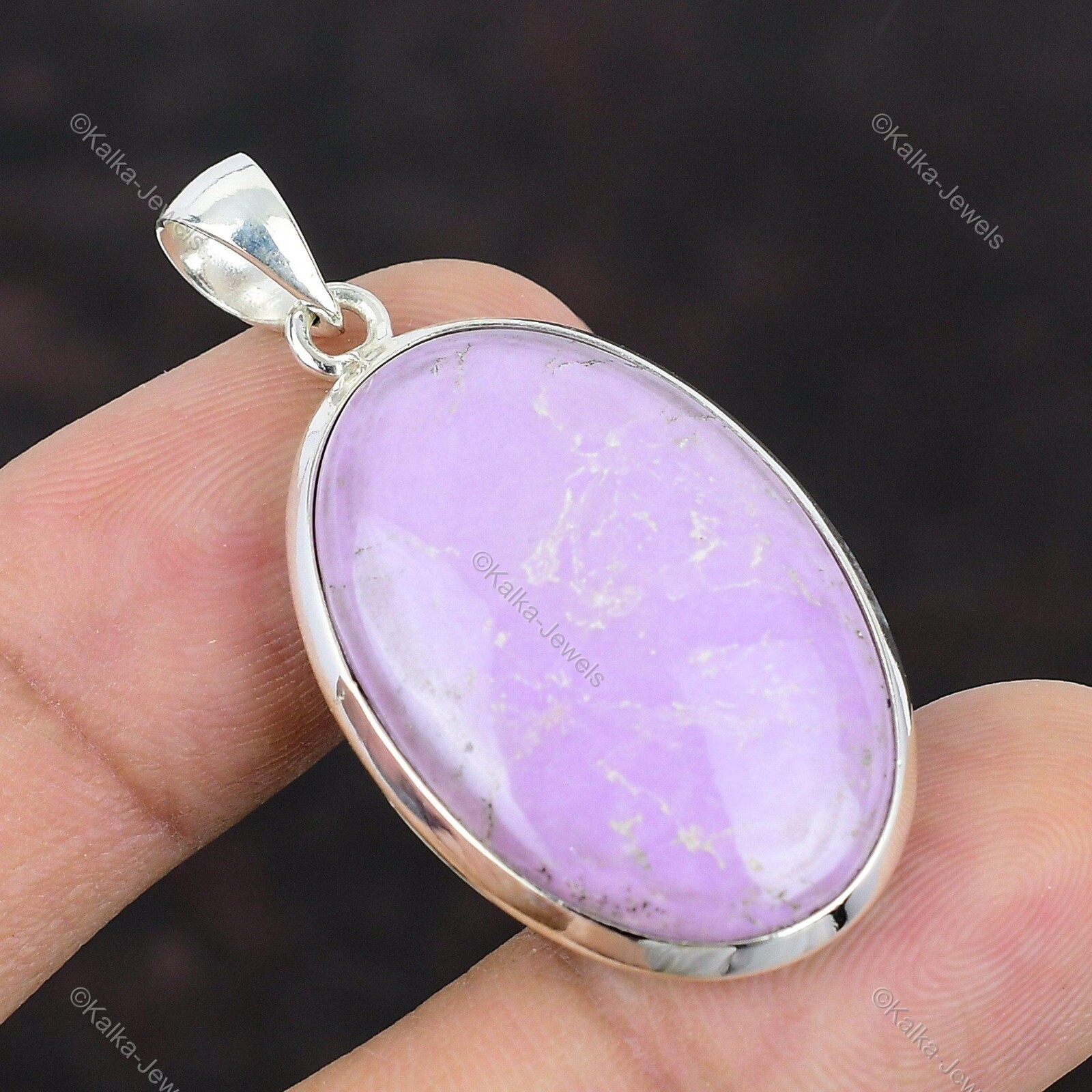 Natural Phosphosiderite Gemstone Jewelry 925 Sterling Silver Pendant For Women