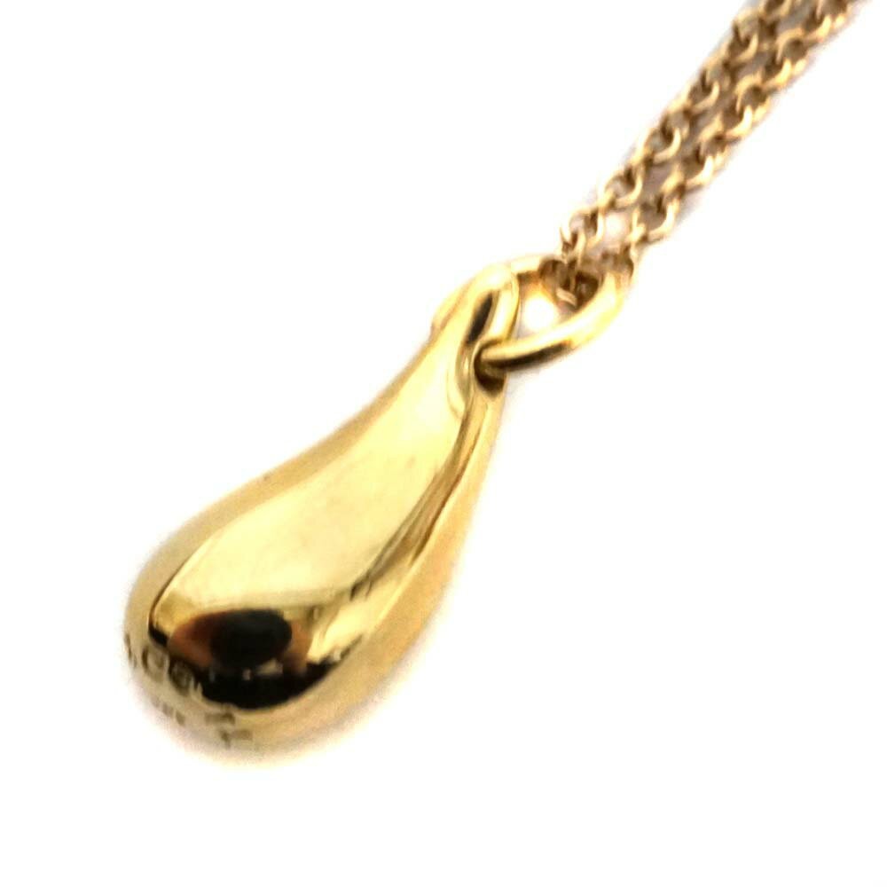 Tiffany & Co. Teardrop Pendant 18K Gold Chain Necklace 40cm 16” 4.5g