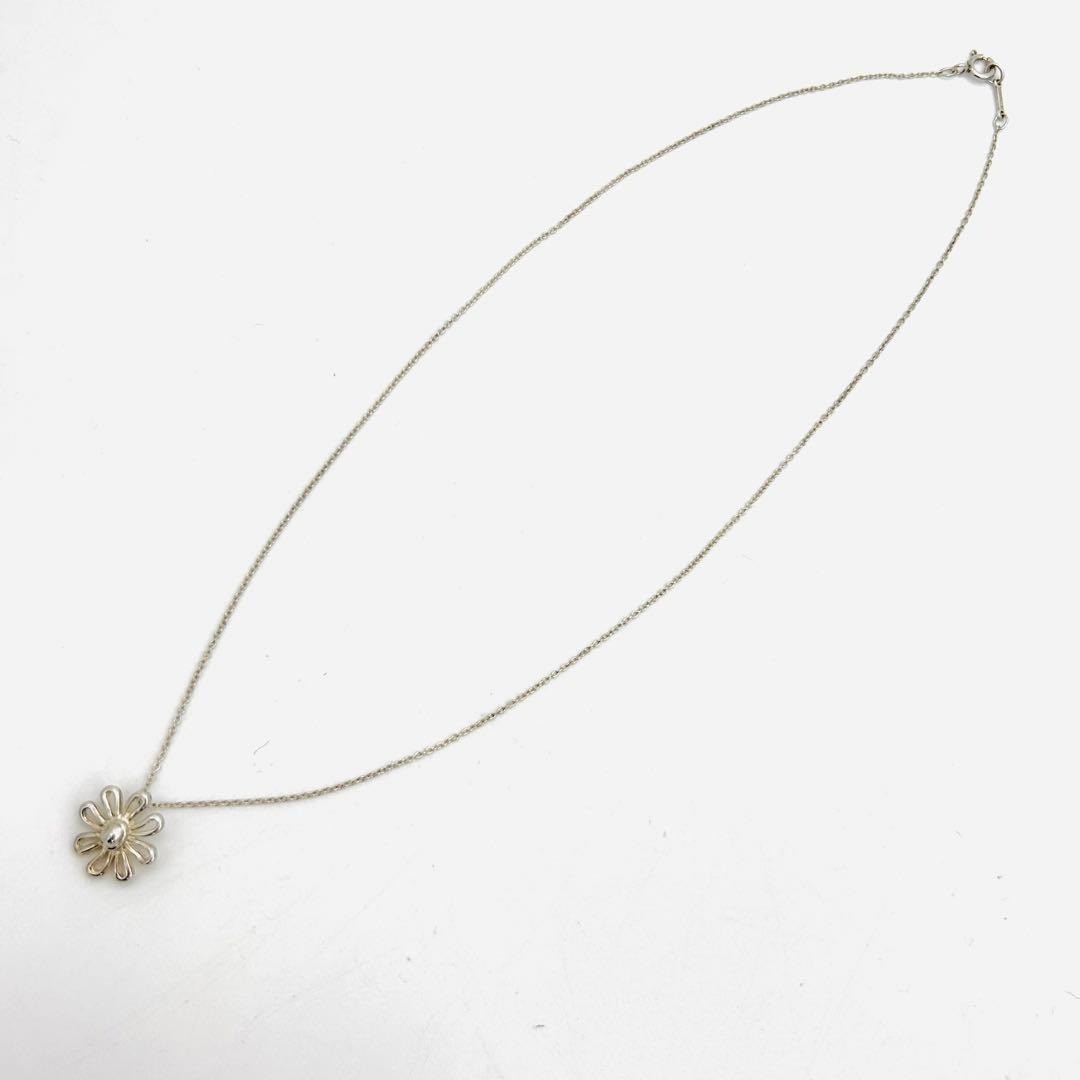 Tiffany & Co. Paloma Picasso Daisy Flower Pendant Necklace Silver 925
