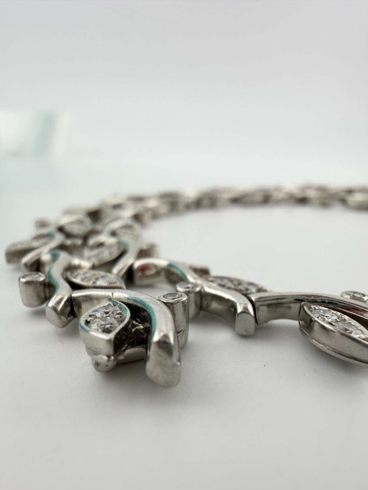 Tiffany & Co. Garland Diamond Necklace Platinum +2.25ct +100 Diamonds 17in 52g