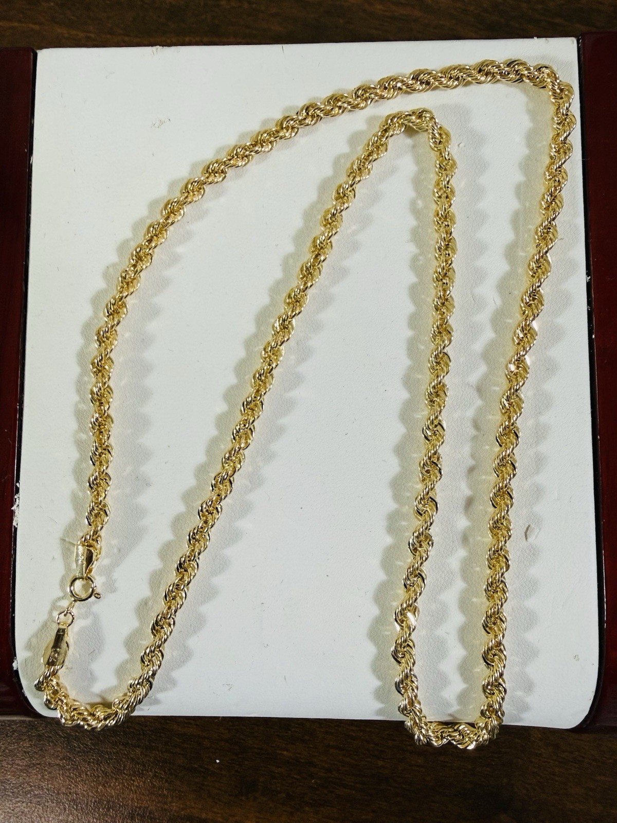 18K 750 Dubai Fine Genuine Gold Rope Chain Necklace 23.5” /24 Long 9.43g 4mm