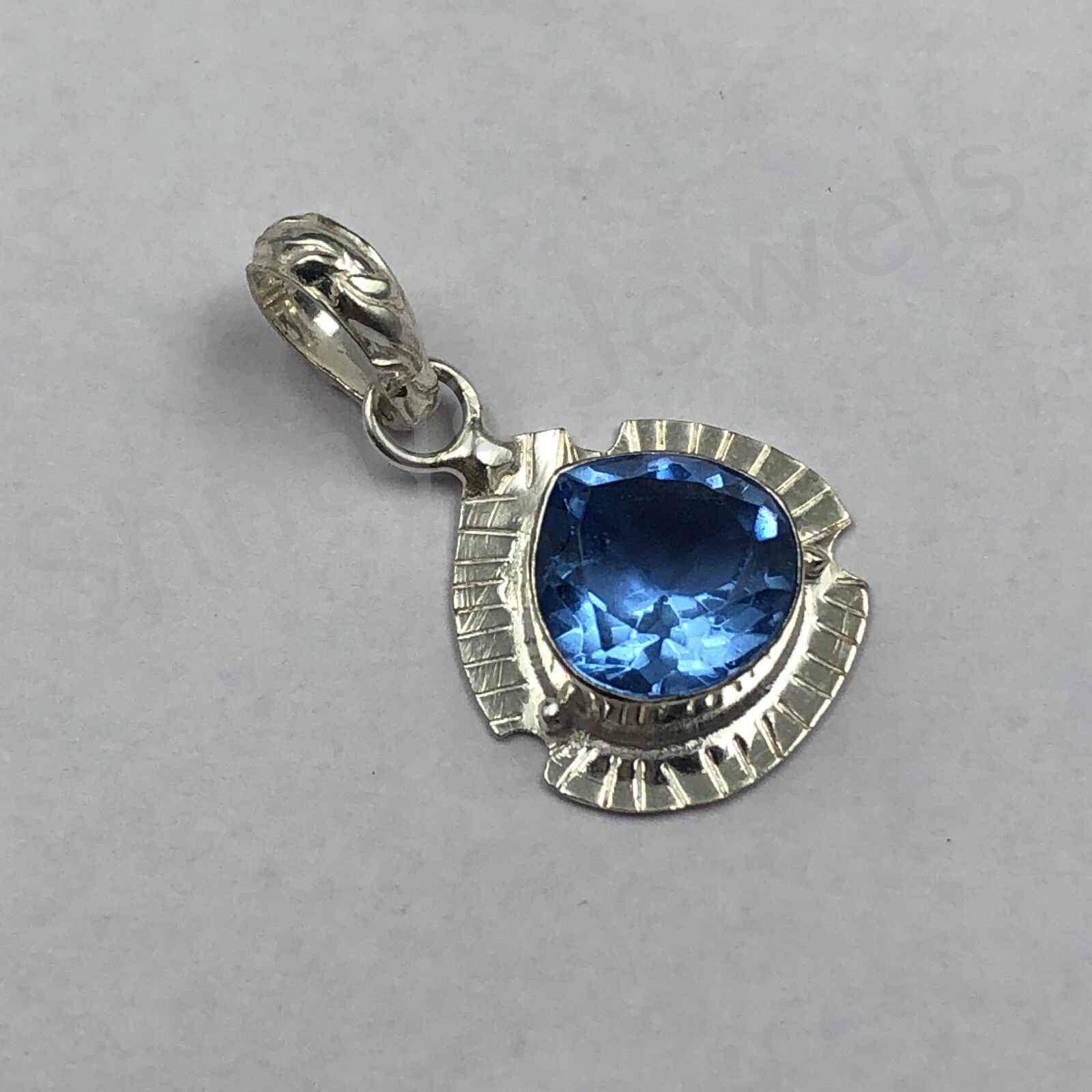 STYLISH Unisex TANZANITE Pendant Natural Gemstone 925 Sterling Silver 1.15″Charm