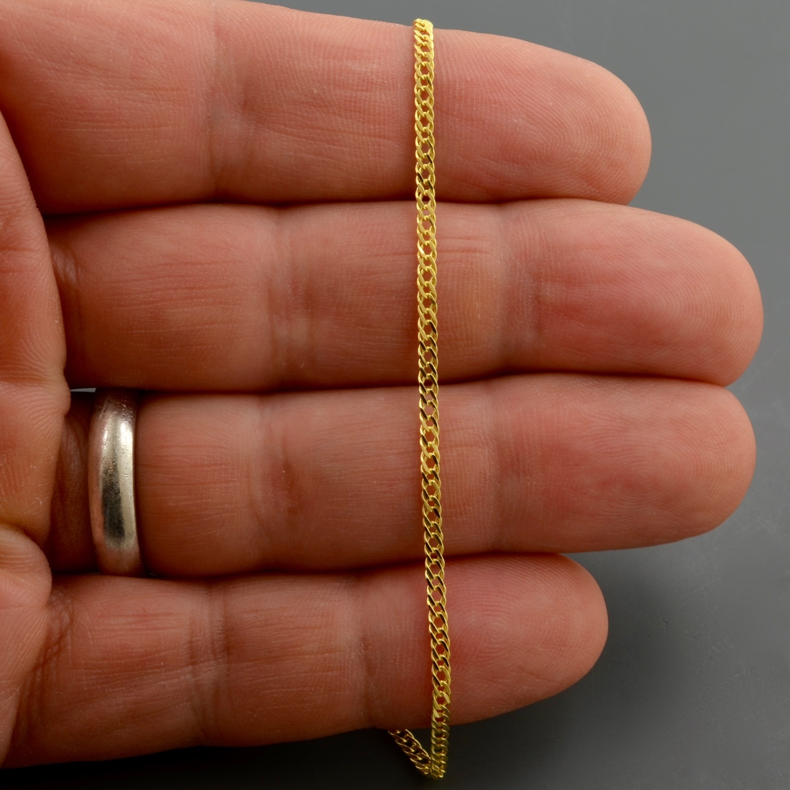10K YELLOW GOLD 2.0MM DOUBLE CURB LINK 16″, 18″ or 20″ PENDANT CHAIN NECKLACE