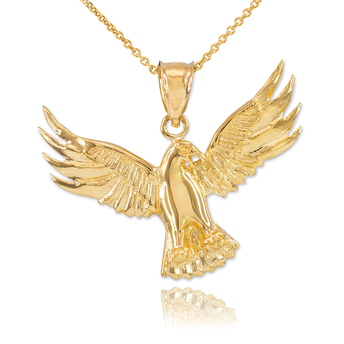 Gold Falcon Pendant Necklace(Available in Yellow /Rose/White Gold)
