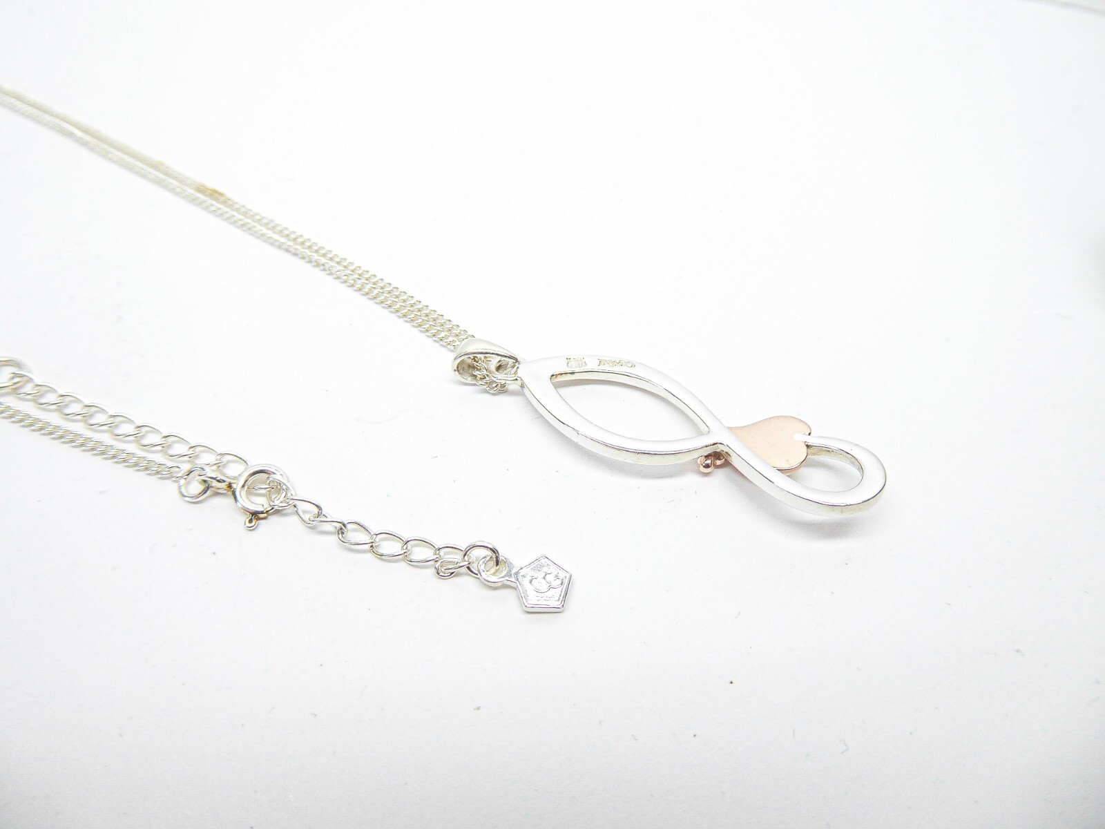 Clogau Gold Silver & 9ct Rose Gold Tree of Life Ivy Leaf Pendant & 20″ Chain