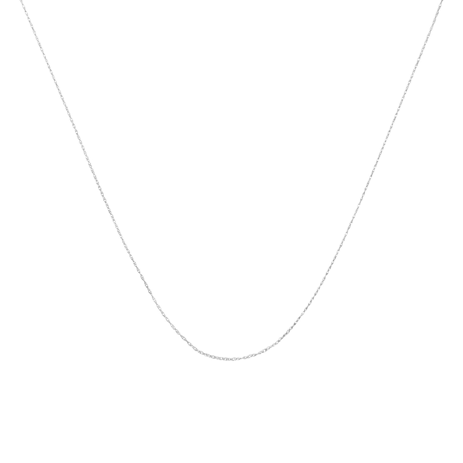 10K Gold 0.5 mm Slender & Dainty Rope Chain Necklace – Choice of Color/Length