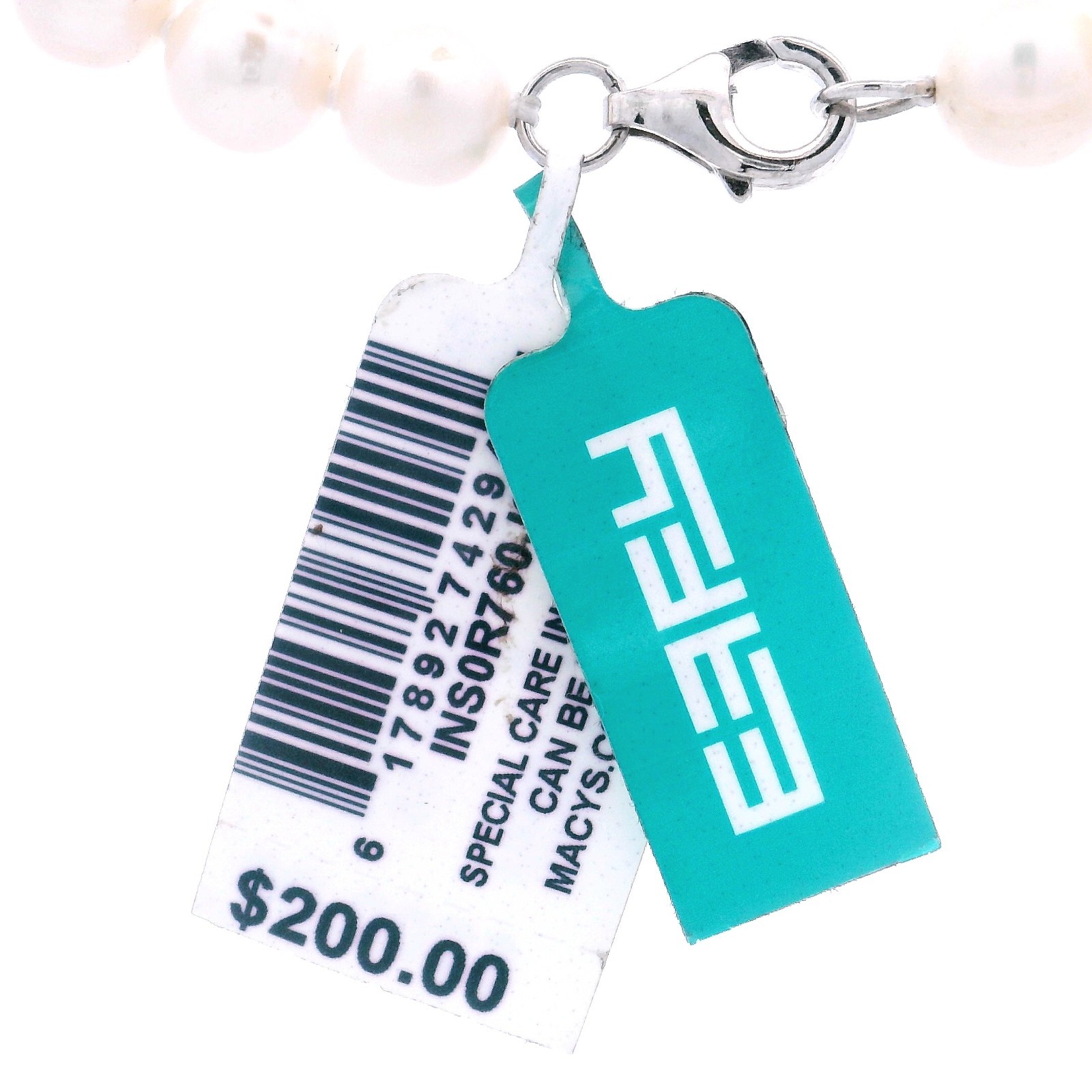 NWT EFFY 18″ 7.5-8.5mm Cultured Pearl Strand Necklace 925 Retail $200