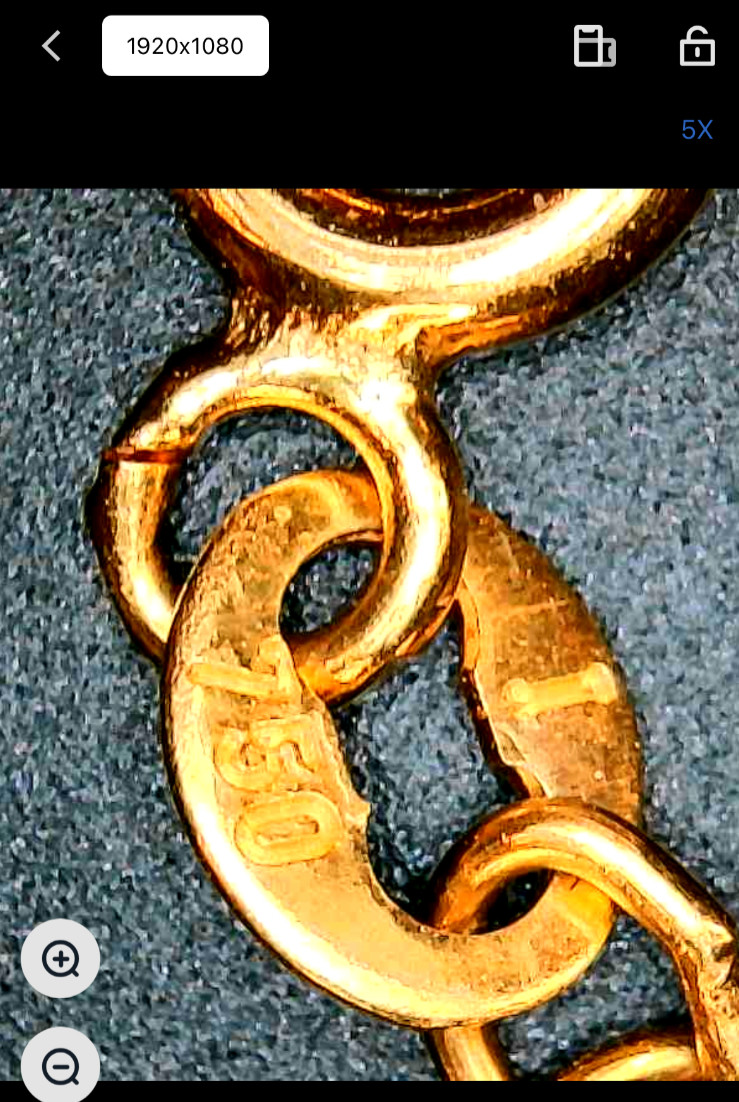 Vintage 18K Yellow Gold Chain Bracelet Anklet 8″ Italian 750 Excellent Condition