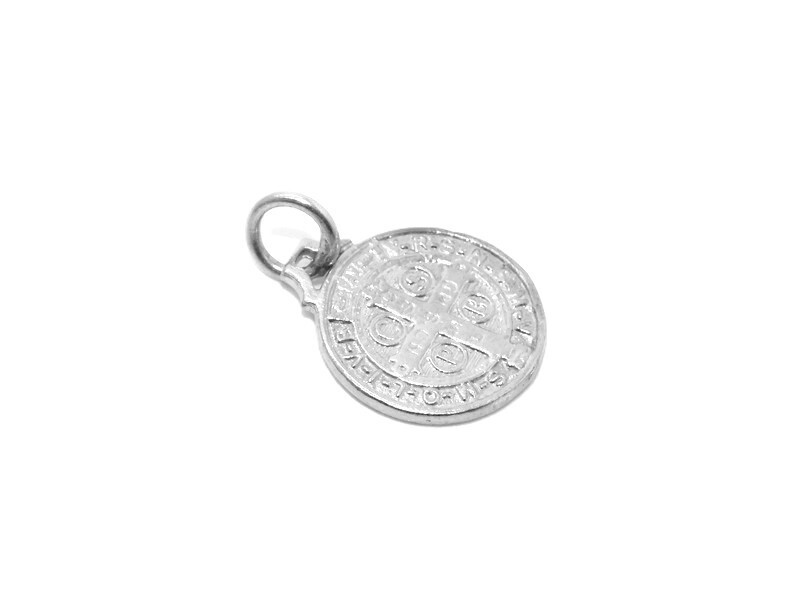 .925 St. Benedict Sterling Silver Pendant Charm