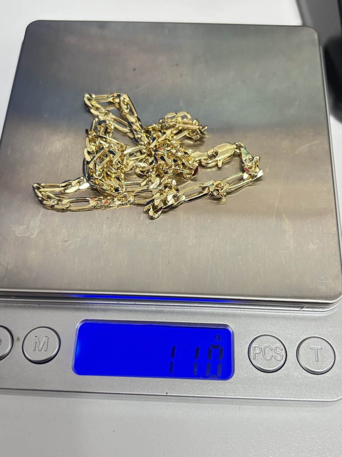 18k 750 Italy STAMPED Gold Filled/Plated Figaro Chain ~ 22” ~ 3mm ~ 11 grams