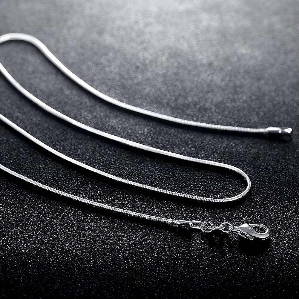 10PCS LOT Wholesale 925 Sterling Silver 16/18/20/22/24/26/28/30 Inch 1Mm Snake C