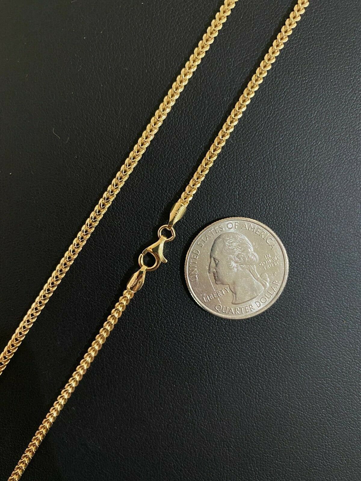 2mm 14k Gold Plated 925 Sterling Silver Franco Chain Necklace WHOLESALE 10pc