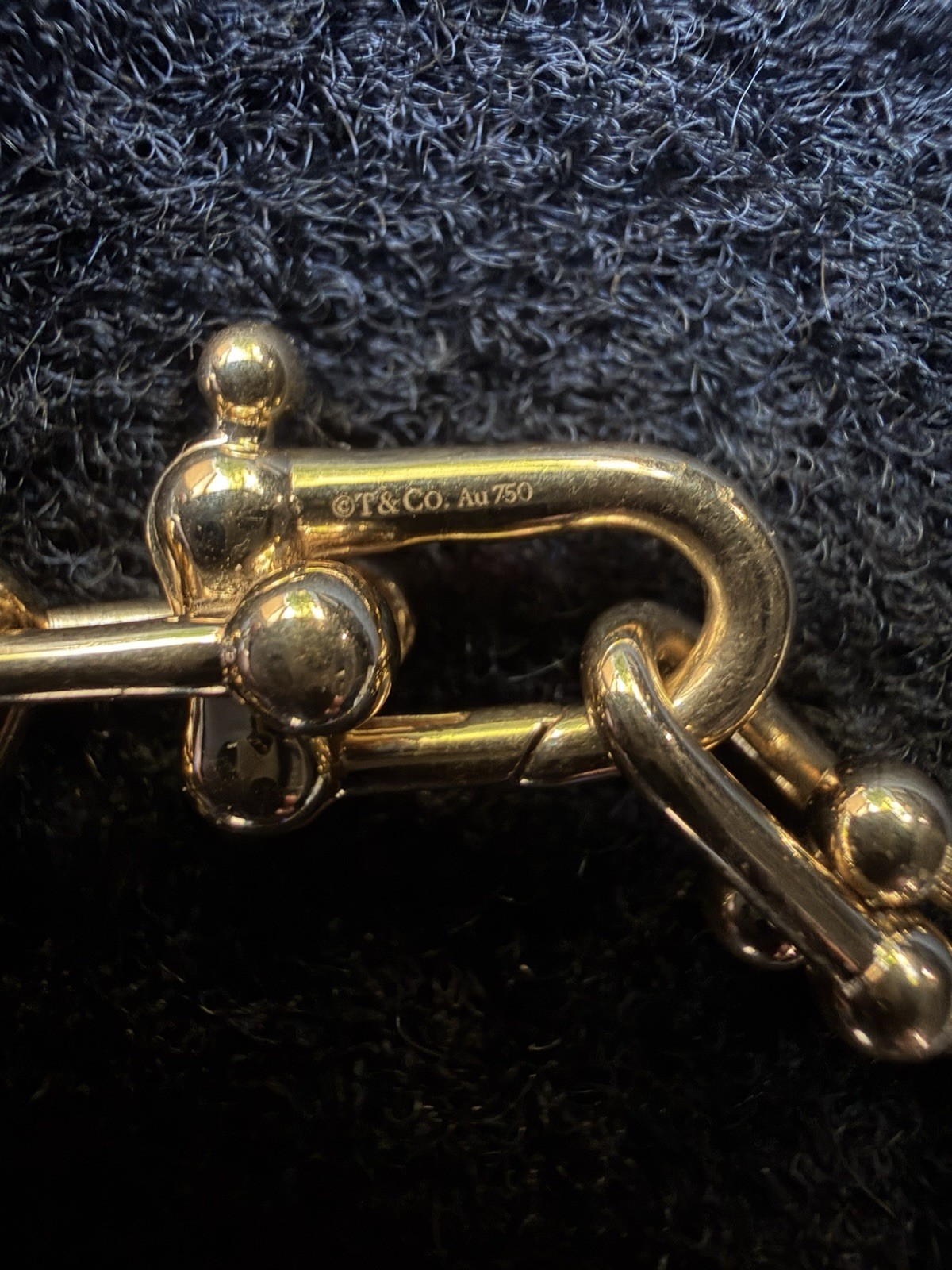 Tiffany & Co. Tiffany HardWear Small Link 18K Yellow Gold Bar Link Necklace 47G