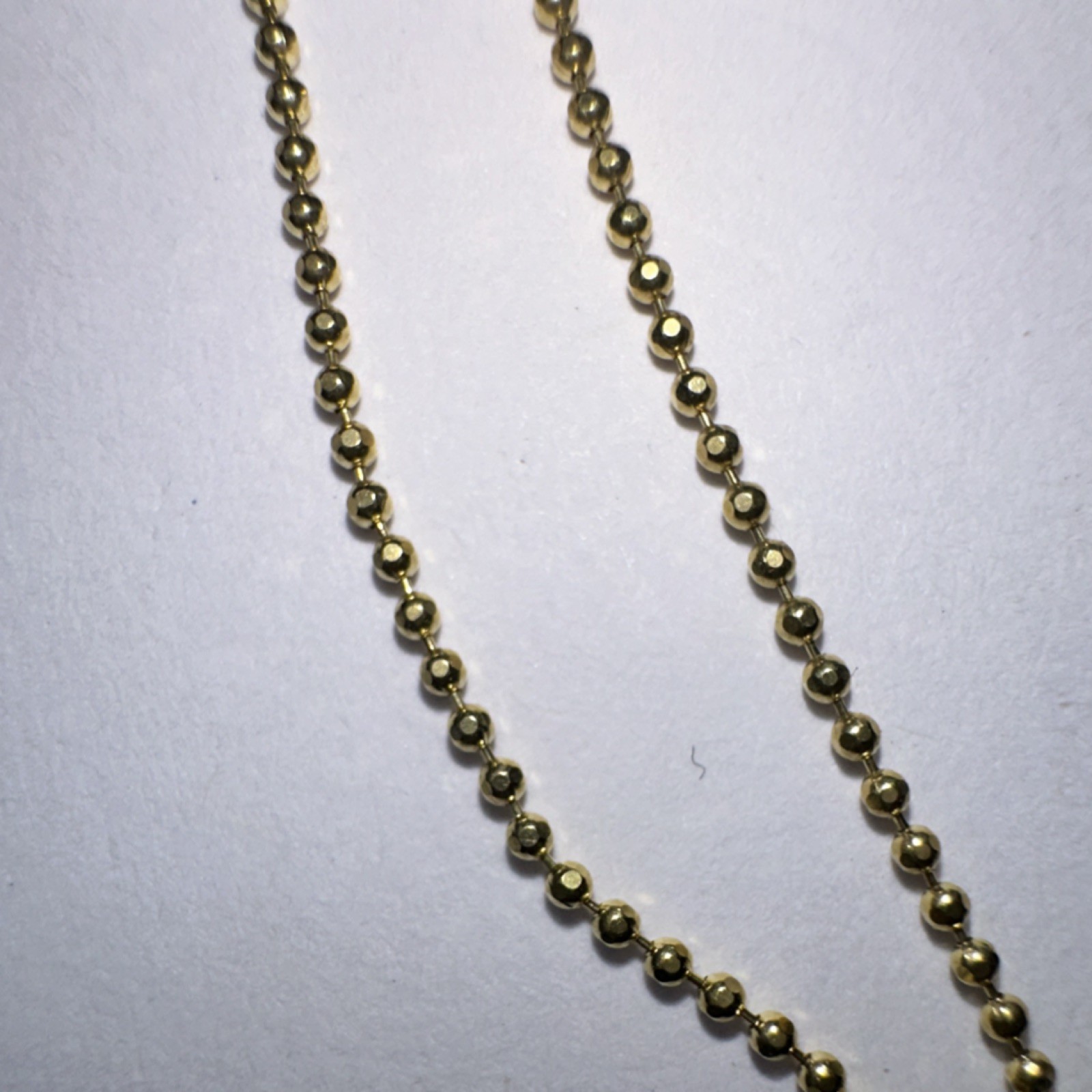 Yellow Gold 14k Ball Anklet 10 inches Spring Ring Closure