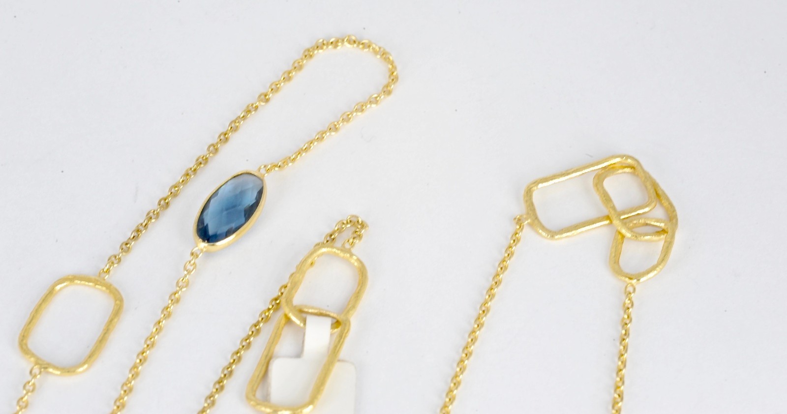 Juvi Designs Ireland Baja Gold Vermeil Iolite and Labradorite Necklace RRP £200