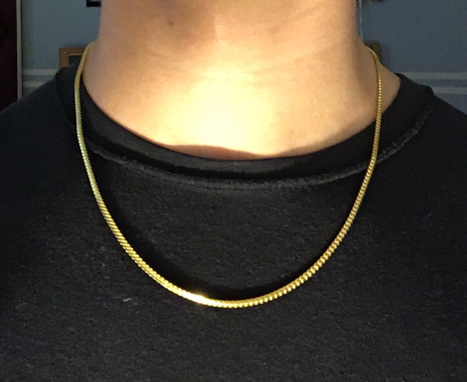 Gold Chain 14k Gold Vermeil Franco Chain 20in 2mm .925 Italy Stamped
