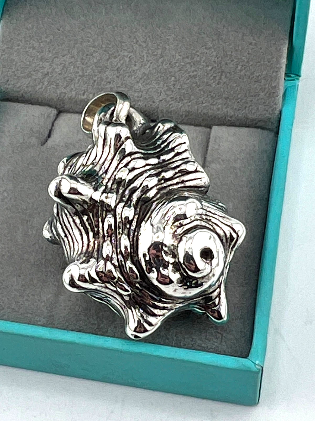 Conch shell pendant 925 Sterling silver Electroform design