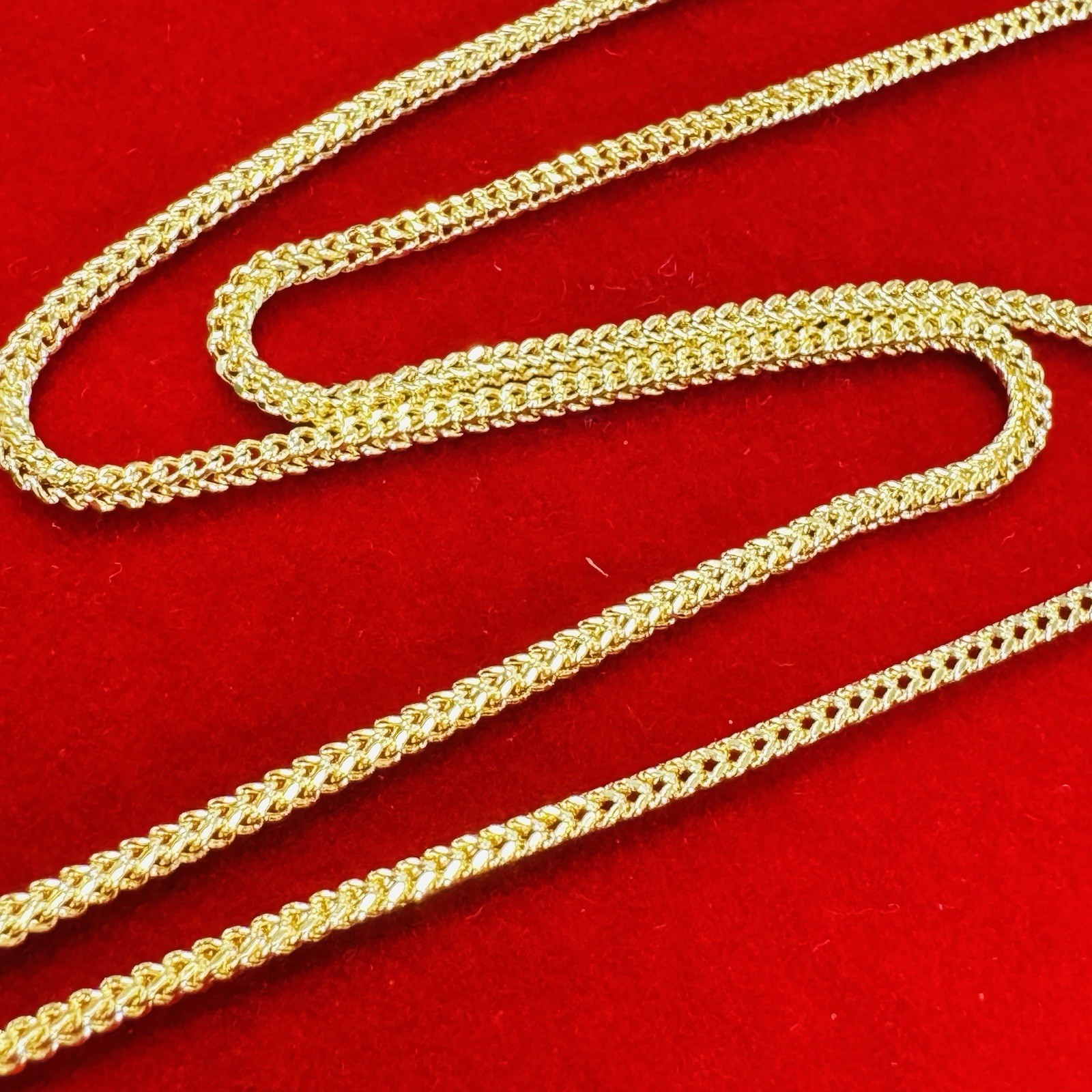 20” 1.5mm 10K Yellow Gold Franco Link Chain Necklace