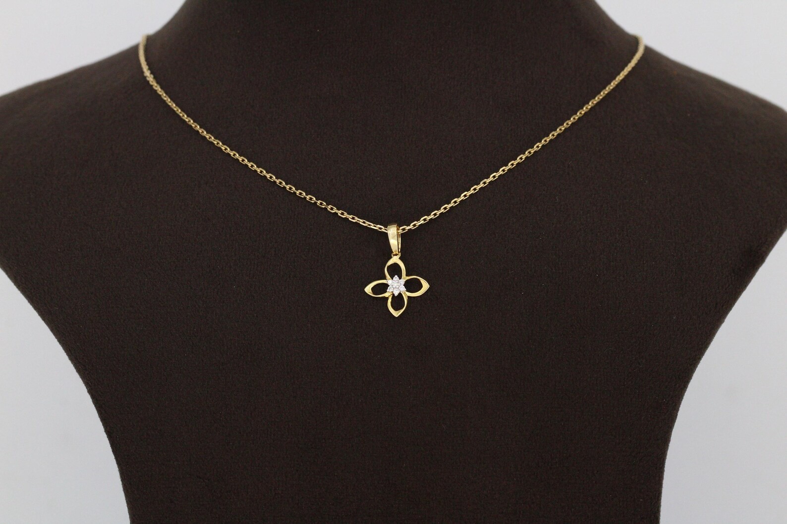 1ct Moissanite Floral Pendant Dainty 925 Sterling Silver Necklace Jewelry