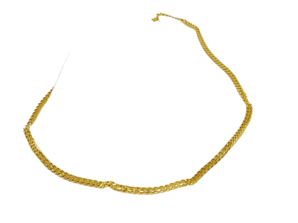 18K Yellow Gold 4mm Solid Curb Miami Cuban Chain Link Mens Womens Necklace 20″
