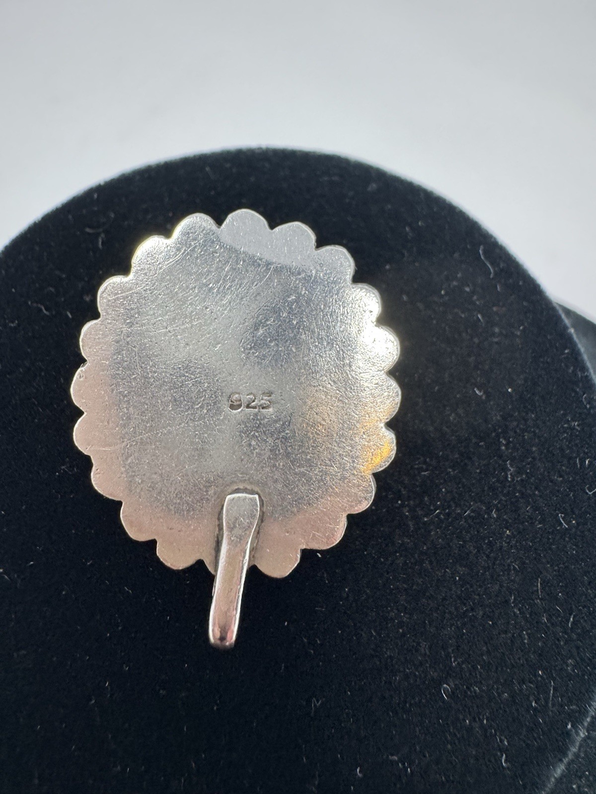 Unbranded Sterling Silver 925 Blue Oval Southwest Style Pendant