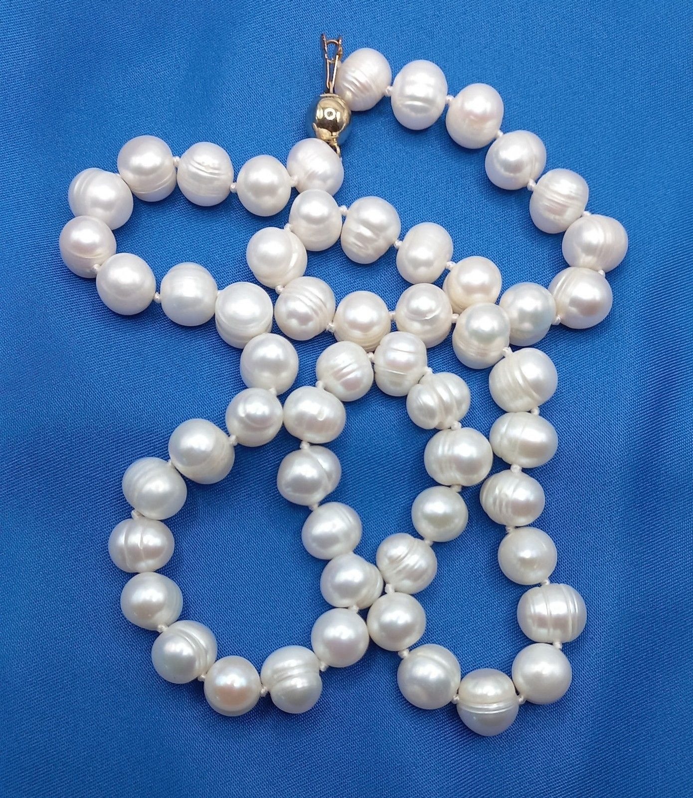 Estate pearls White baroque 14k clasp 9mmx10.5mm